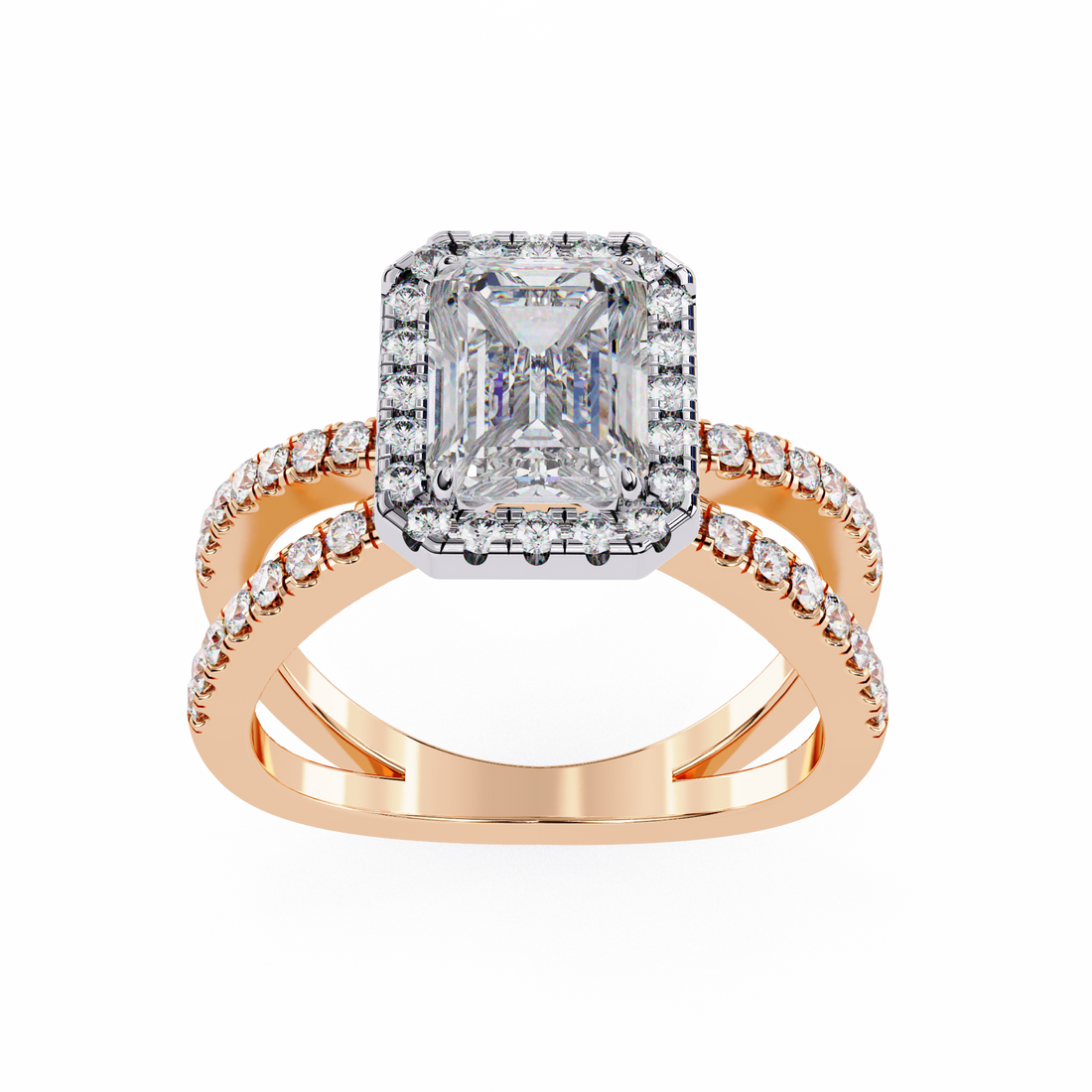 Bloom Belle Emerald Cut Diamond Ring