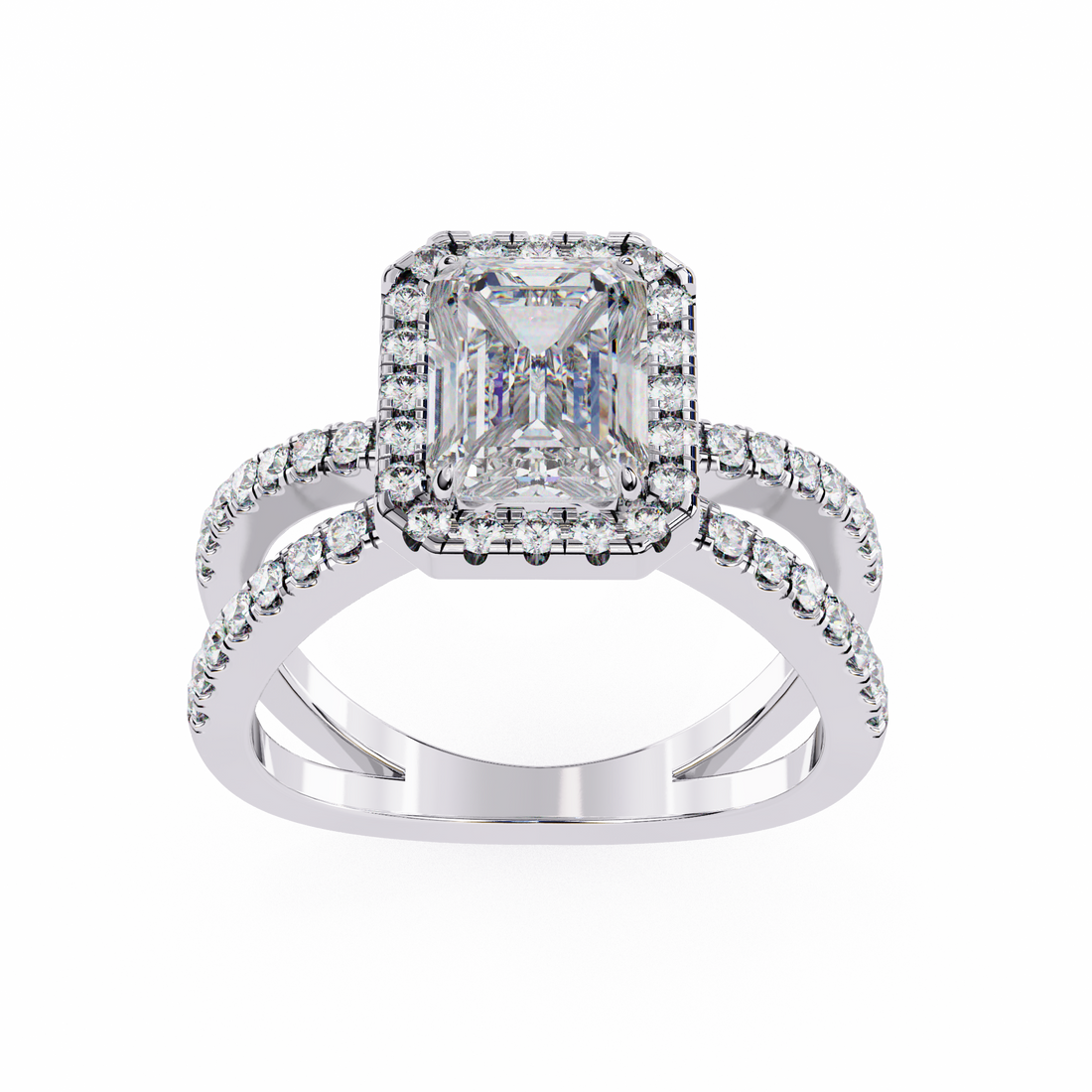 Bloom Belle Emerald Cut Diamond Ring