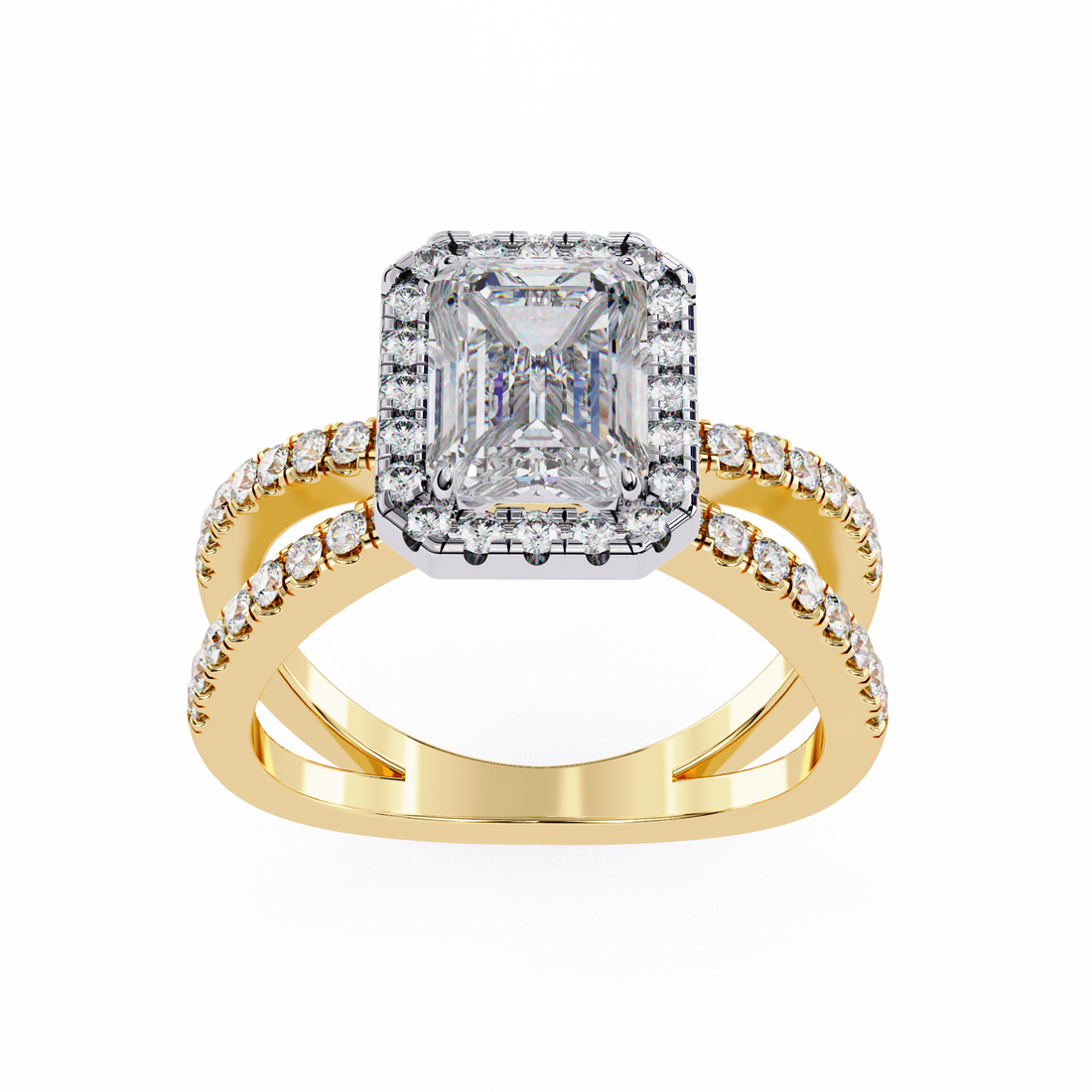 Bloom Belle Emerald Cut Diamond Ring