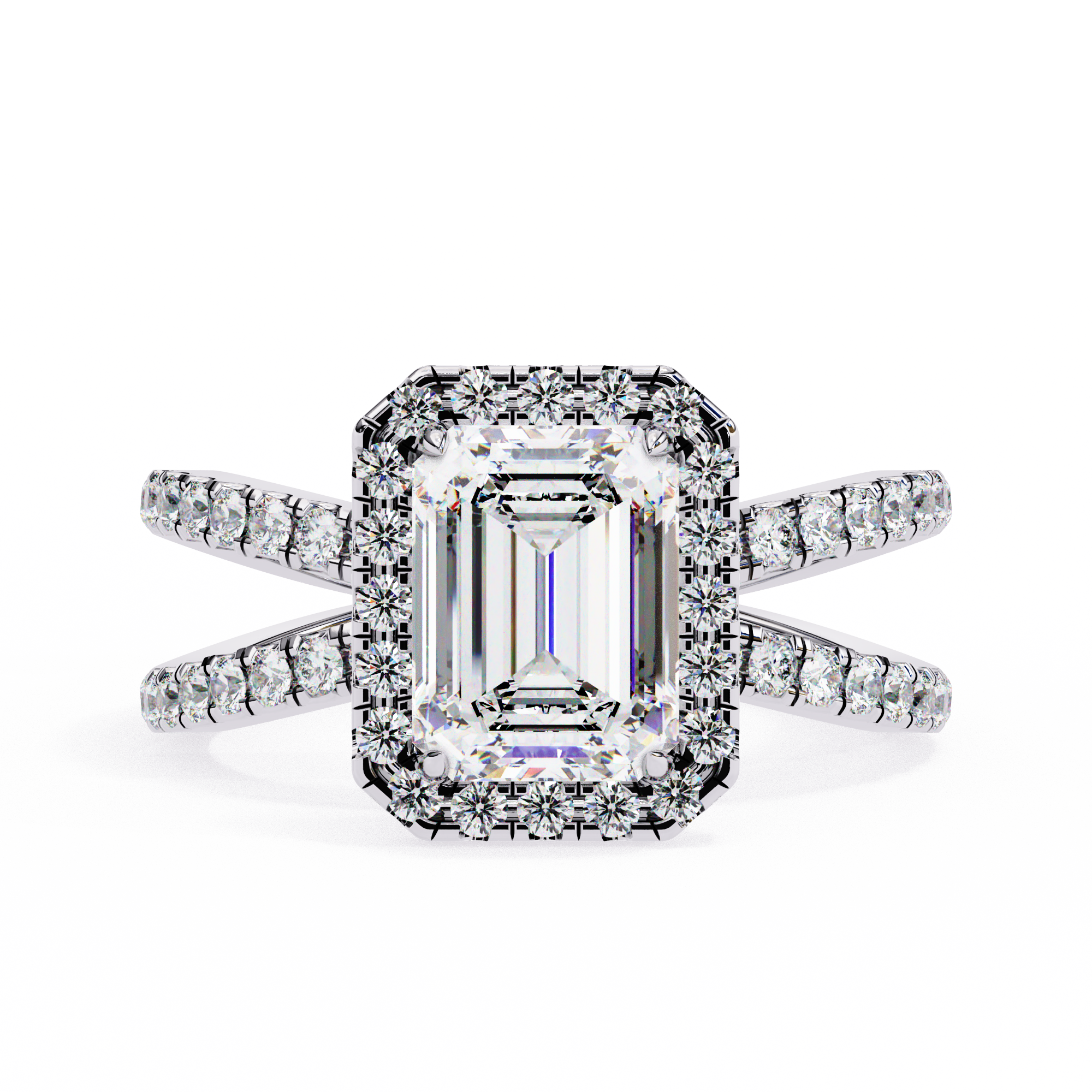 Bloom Belle Emerald Cut Diamond Ring