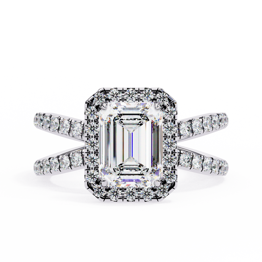 Bloom Belle Emerald Cut Diamond Ring