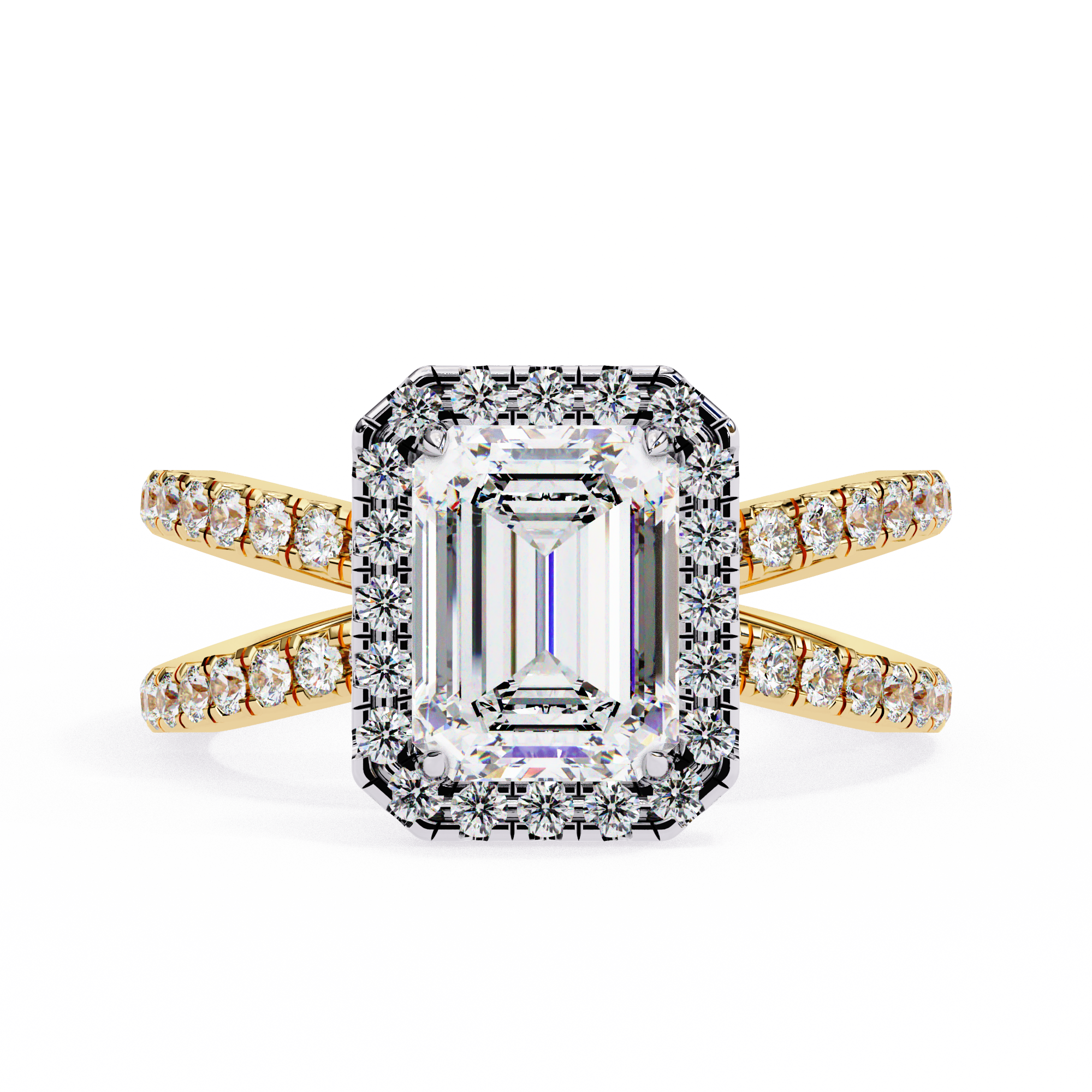 Bloom Belle Emerald Cut Diamond Ring