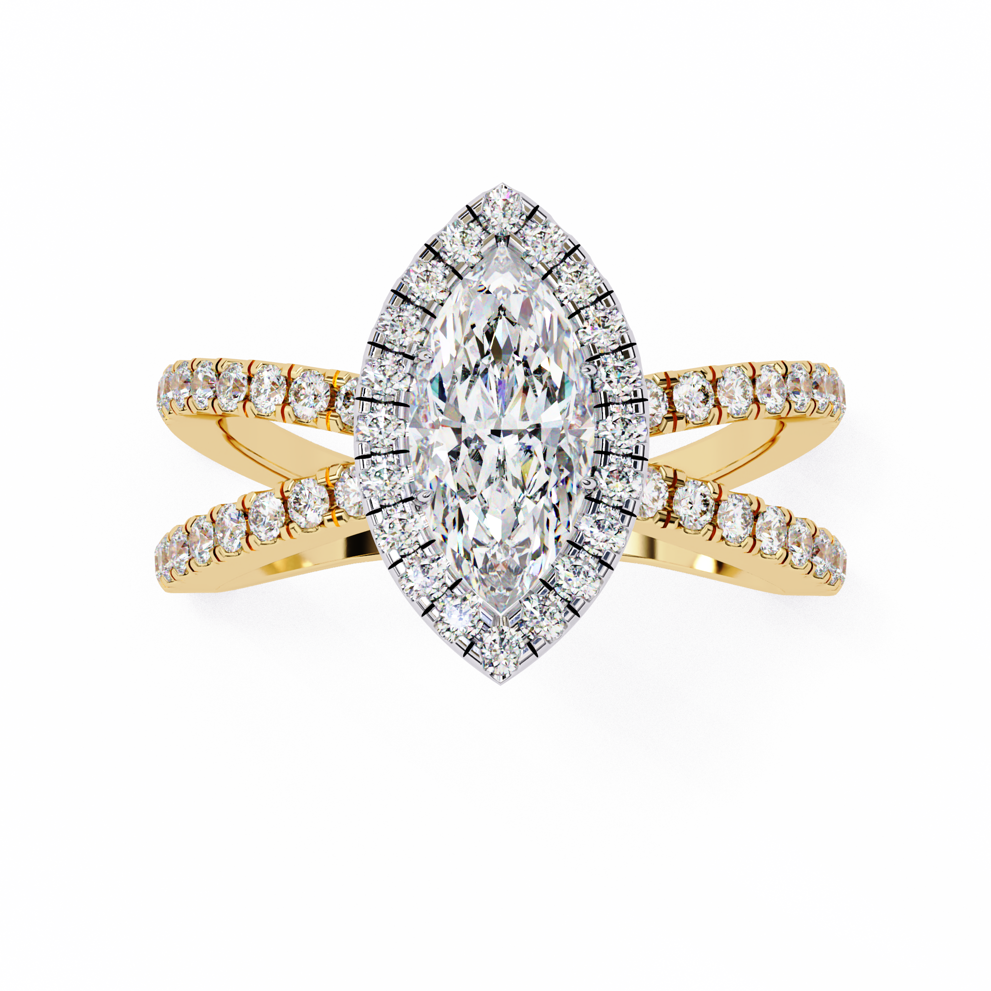 Sunlit Grace Marquise Diamond Ring