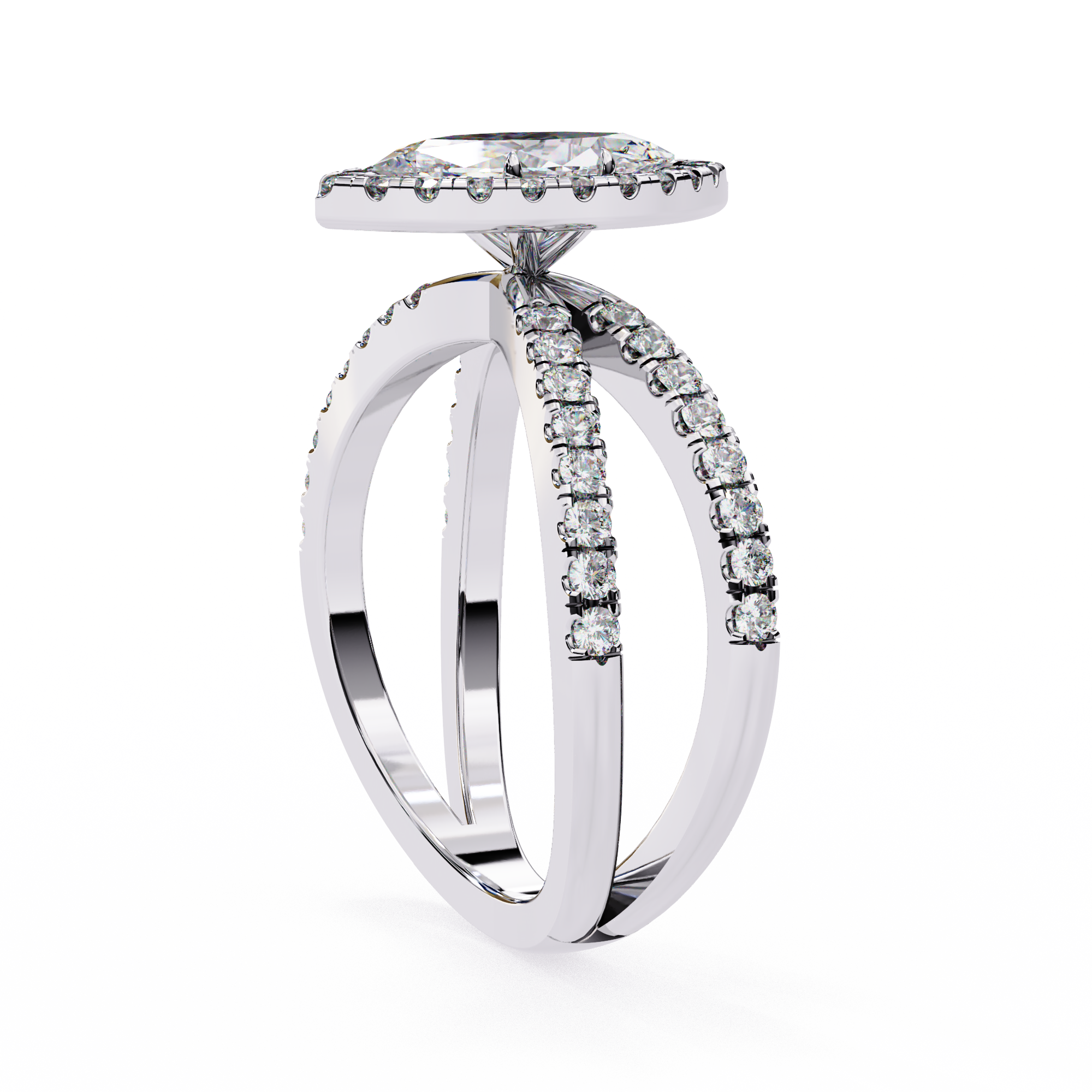 Sunlit Grace Marquise Diamond Ring