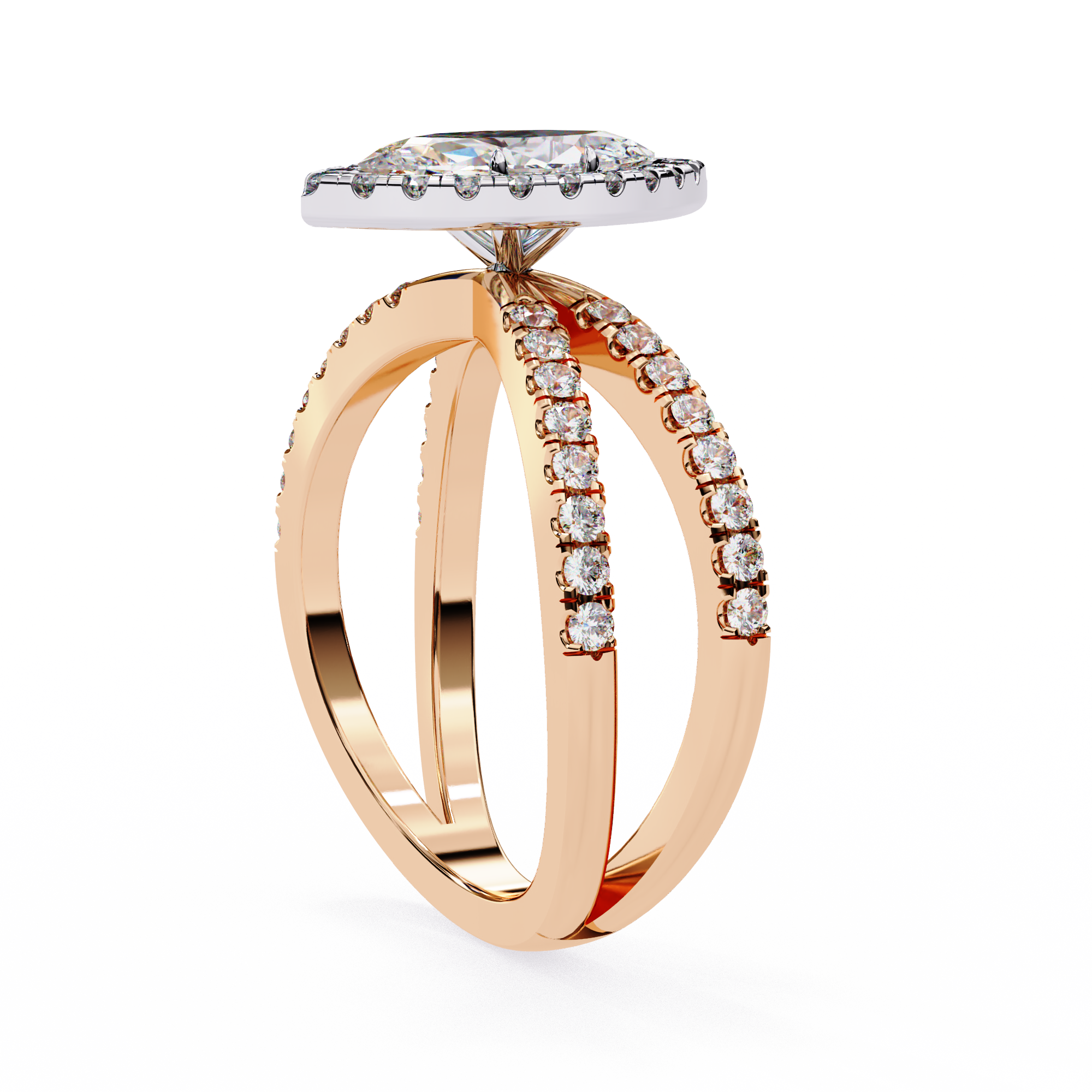 Sunlit Grace Marquise Diamond Ring