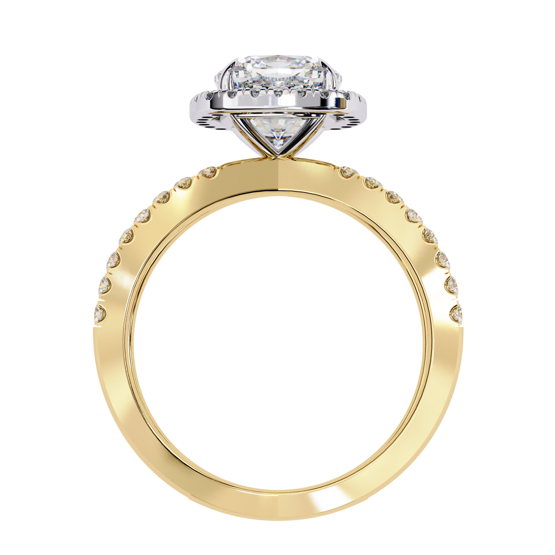 Lily Embrace Cushion Diamond Ring