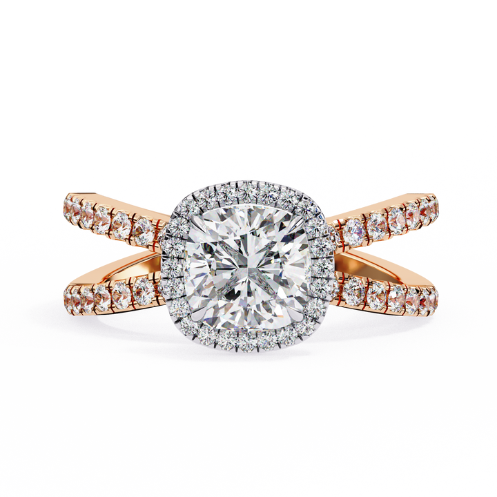 Lily Embrace Cushion Diamond Ring