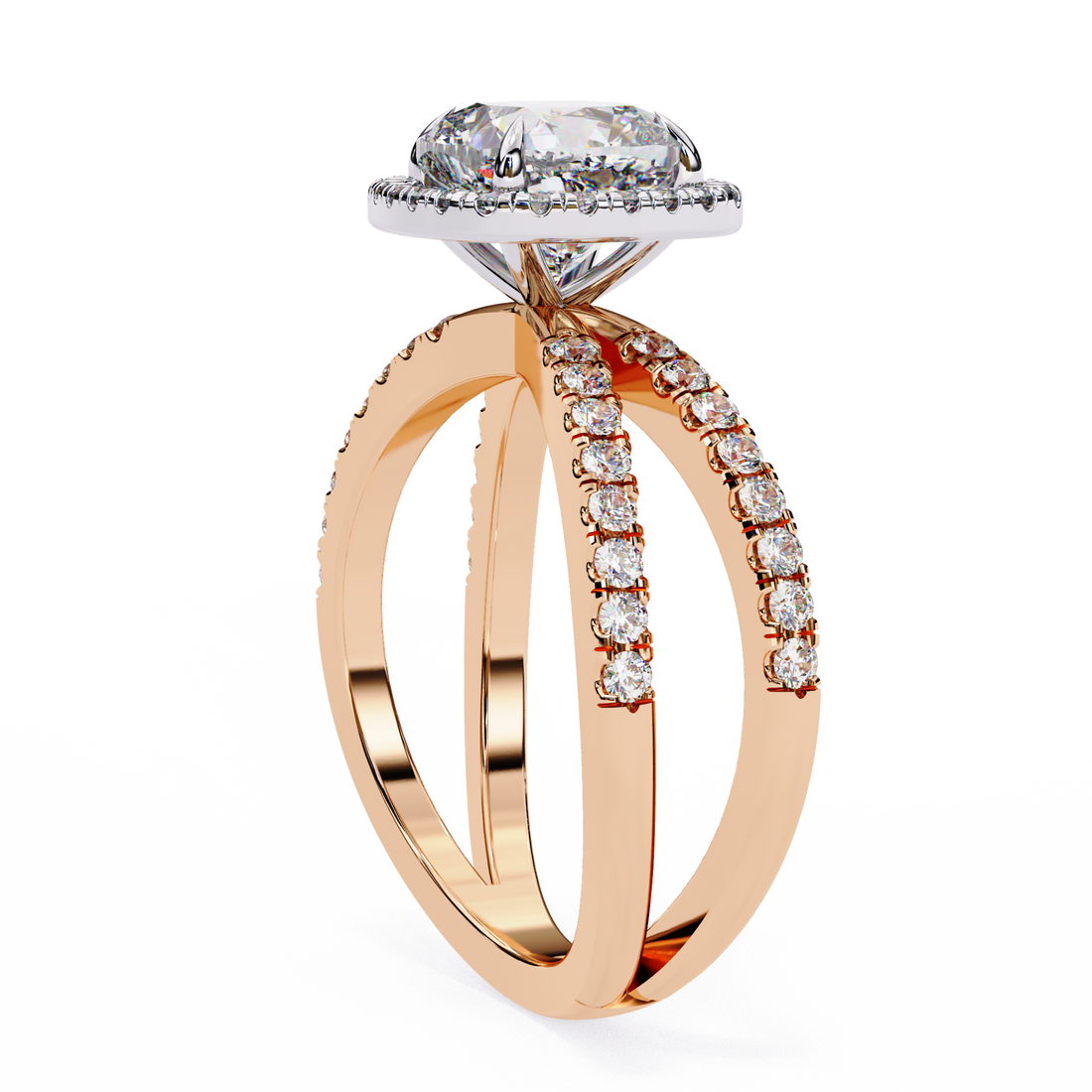 Lily Embrace Cushion Diamond Ring