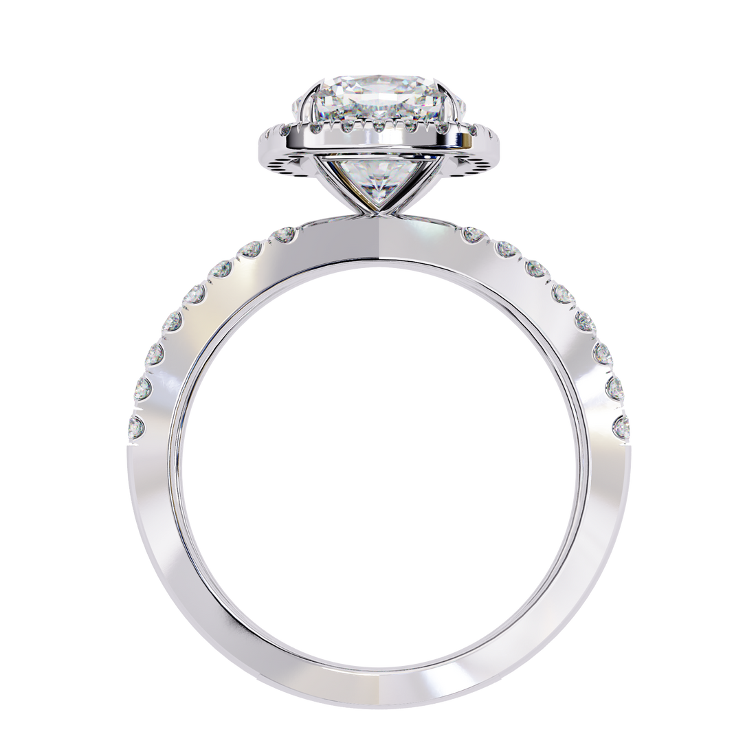 Lily Embrace Cushion Diamond Ring