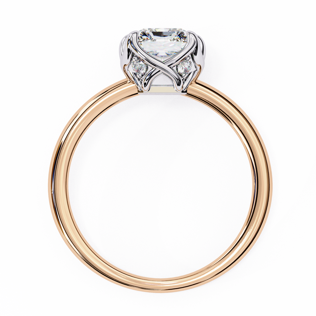 Radiant Cut Lab Grown Solitaire Engagement Ring
