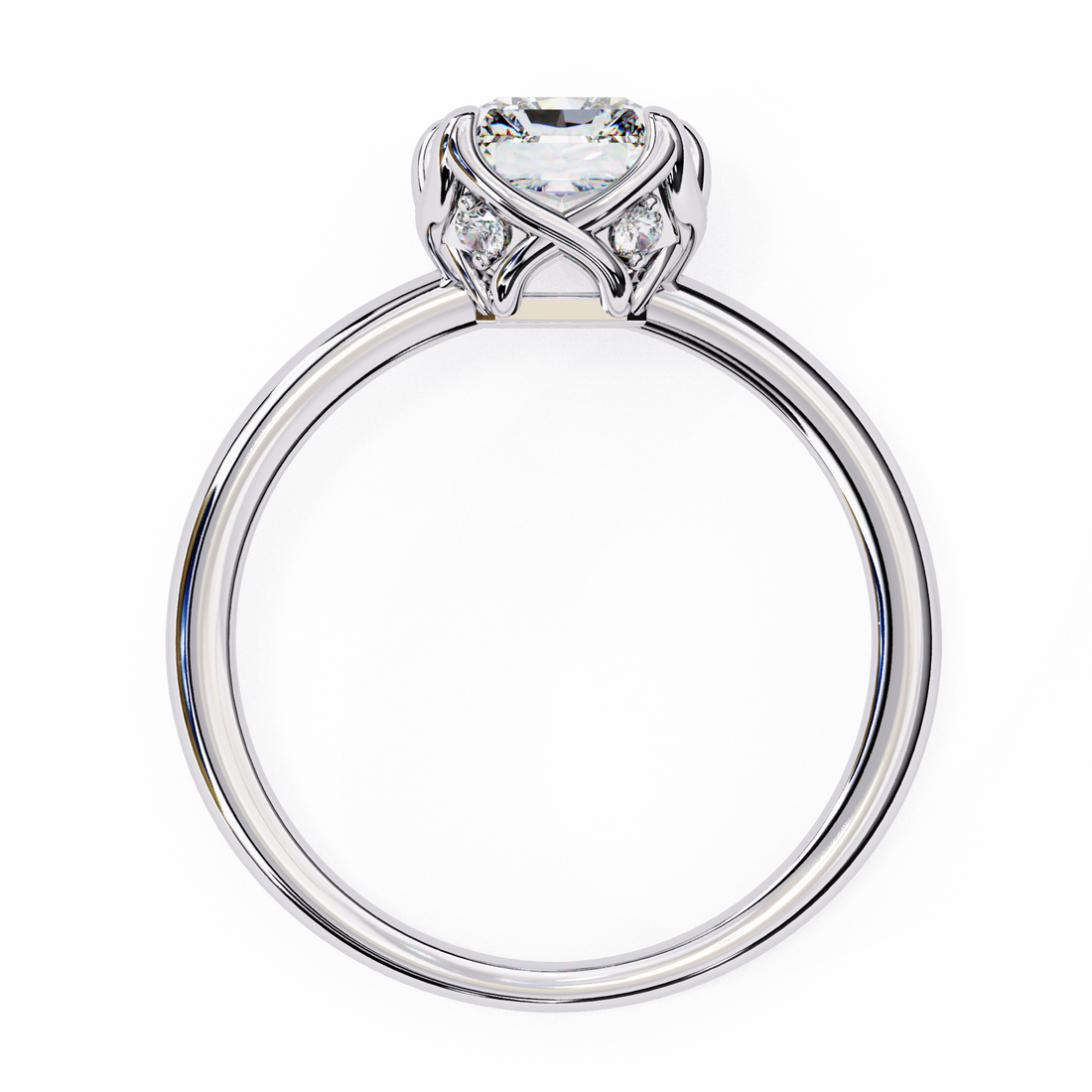 Radiant Cut Lab Grown Solitaire Engagement Ring