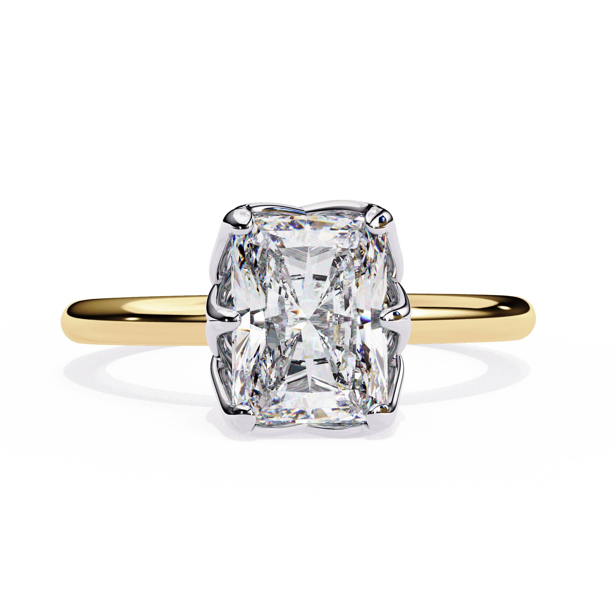 Radiant Cut Lab Grown Solitaire Engagement Ring