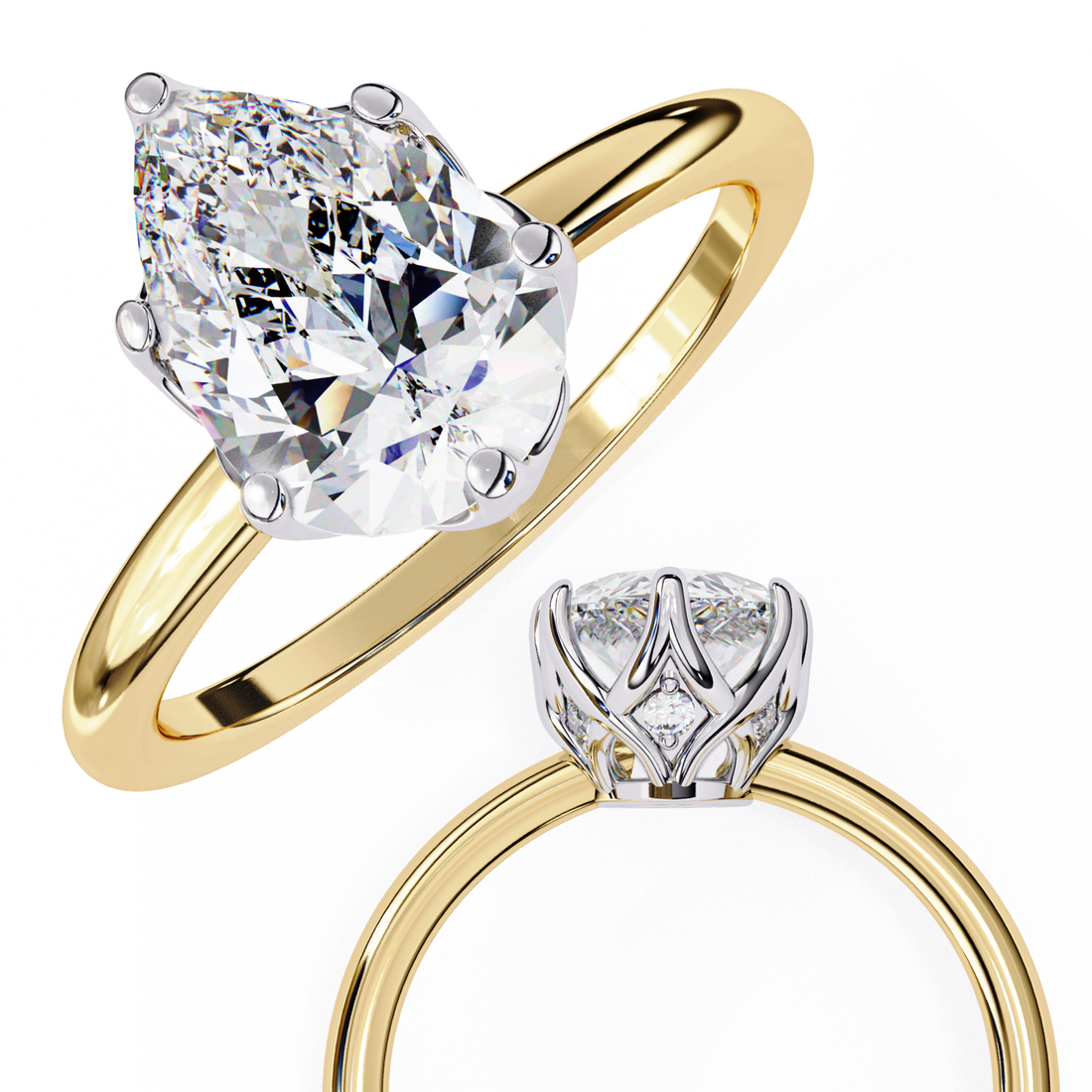 Statement Pear Lab Grown Diamond Ring