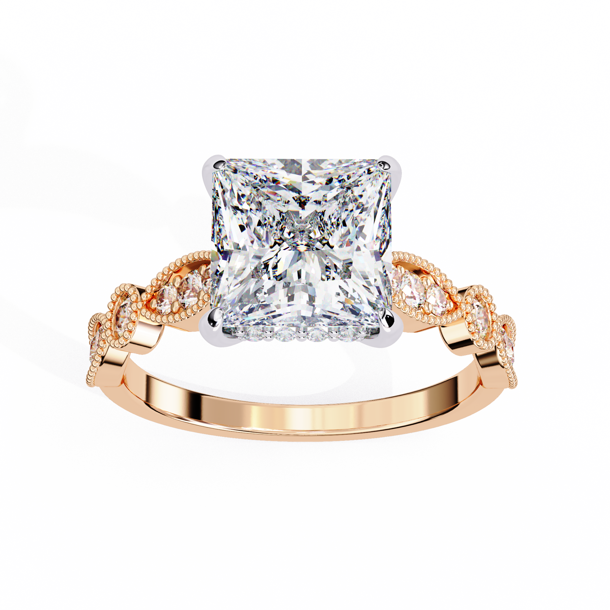 Glam Glint Princess Diamond Ring