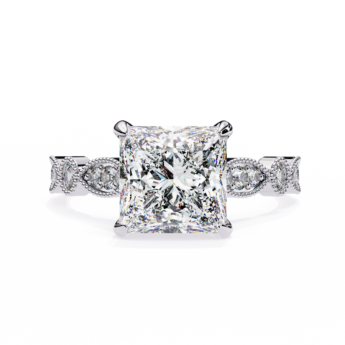 Glam Glint Princess Diamond Ring