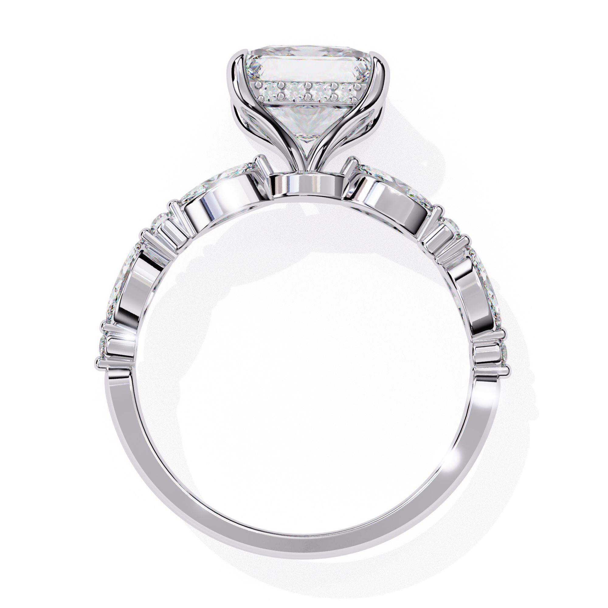 Luxury Princess Cut Diamond Ring with Vintage-Inspired