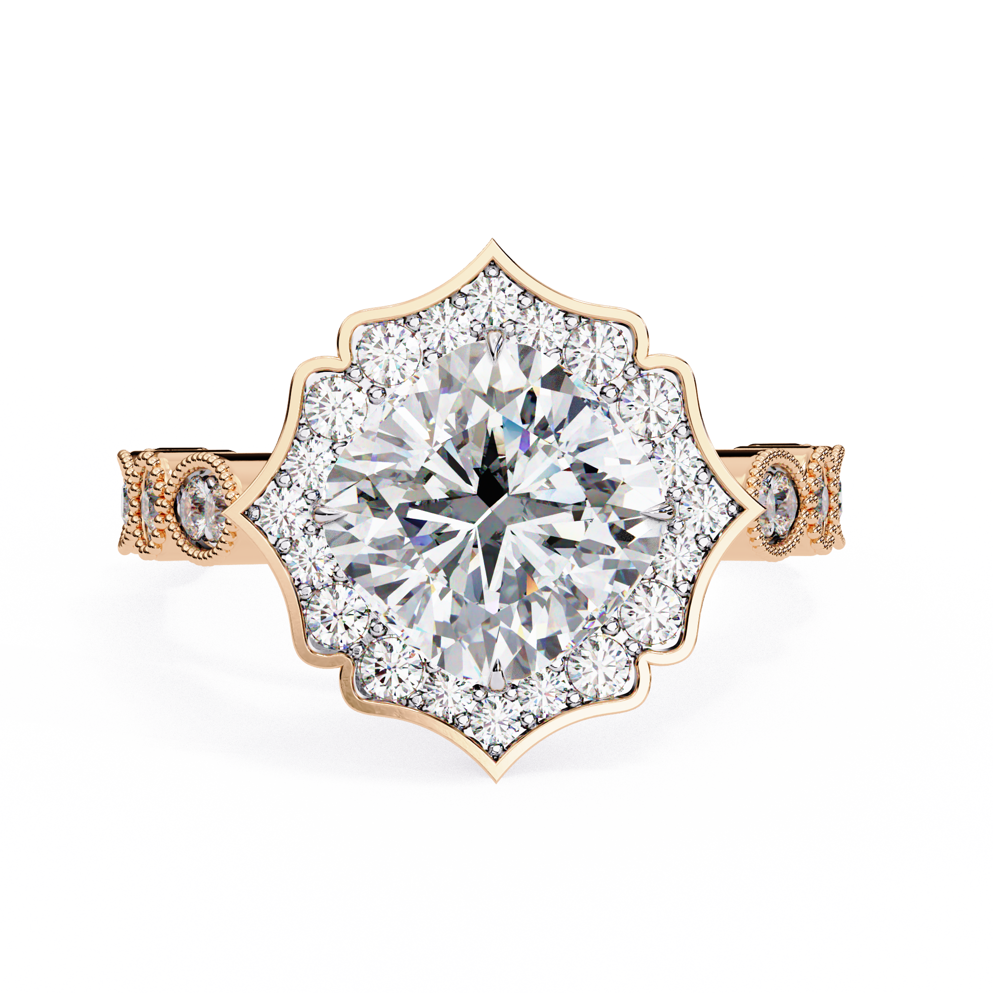 Royal Style Cushion Lab Grown Diamond Diamond  Ring