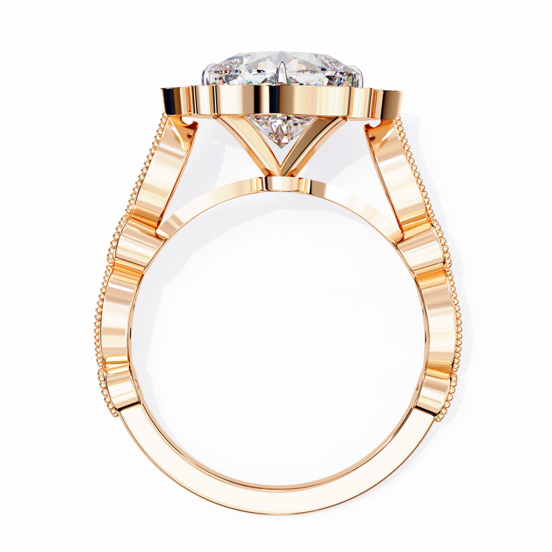 Royal Style Cushion Lab Grown Diamond Diamond  Ring