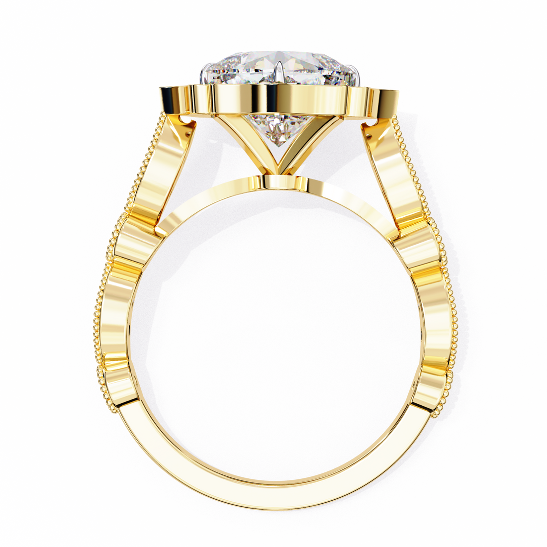 Royal Style Cushion Lab Grown Diamond Diamond  Ring