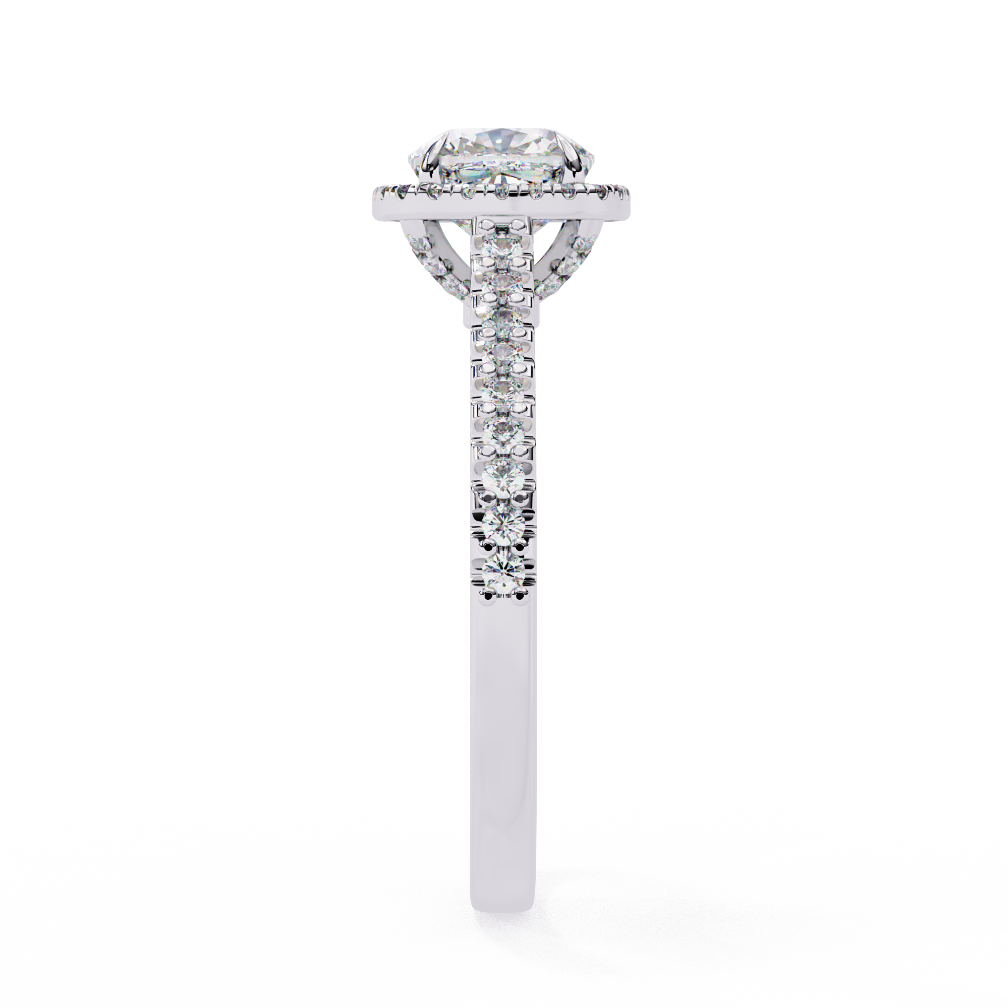 Cushion Halo Lab Grown Diamond Ring