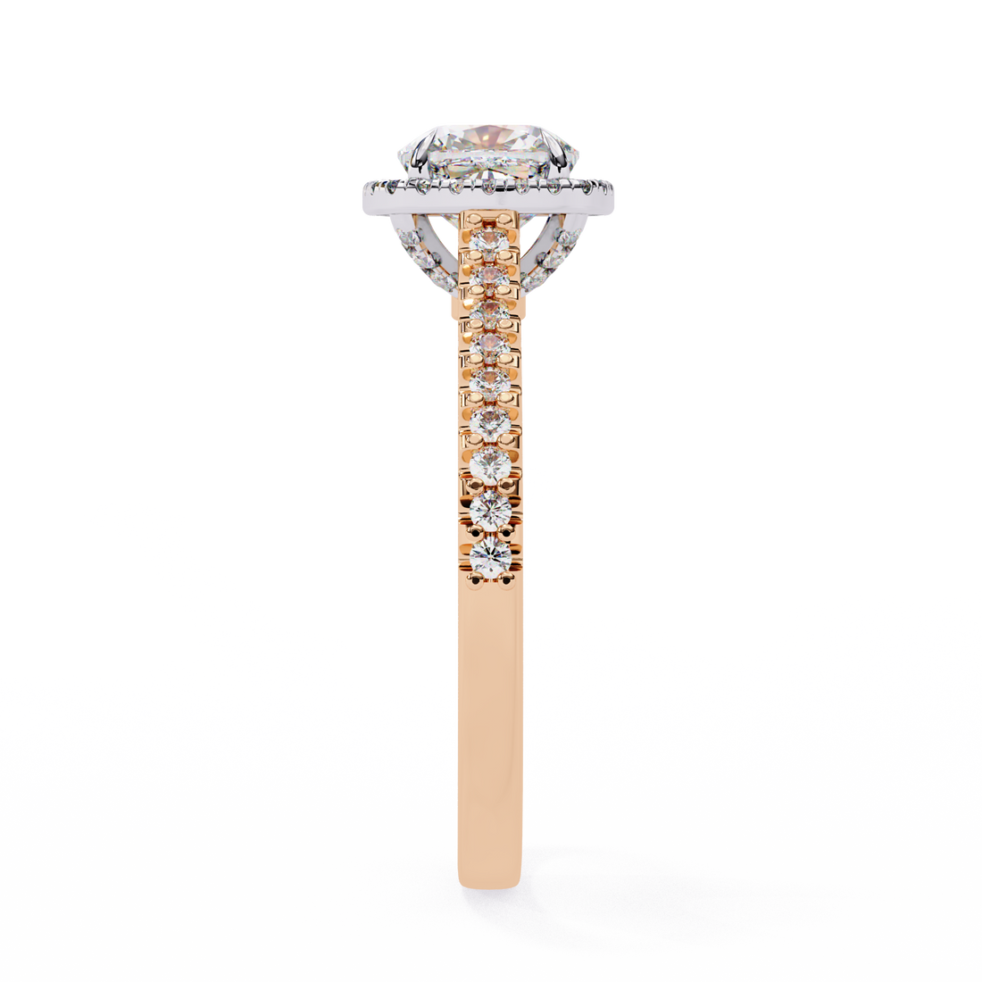 Cushion Halo Lab Grown Diamond Ring