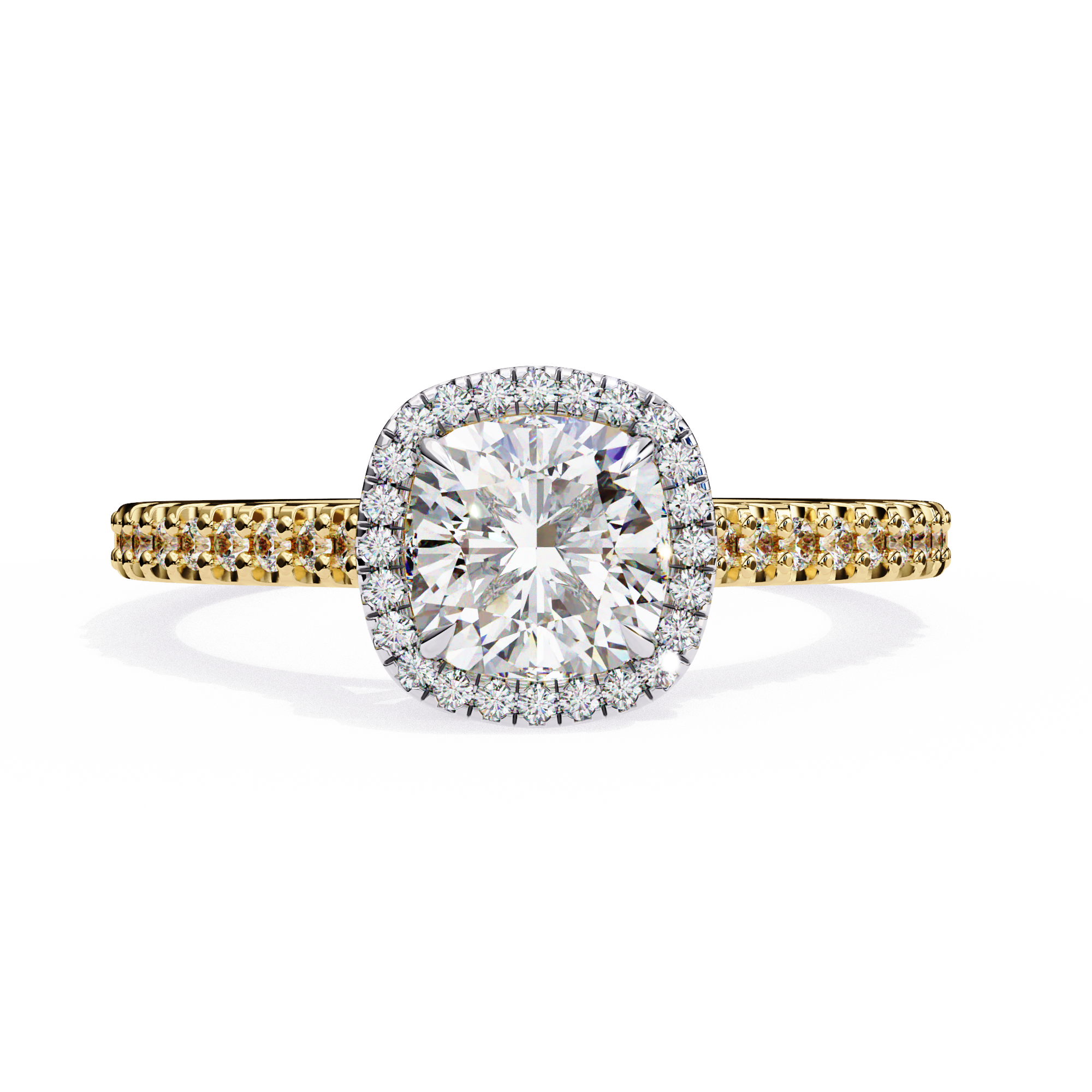 Cushion Halo Lab Grown Diamond Ring