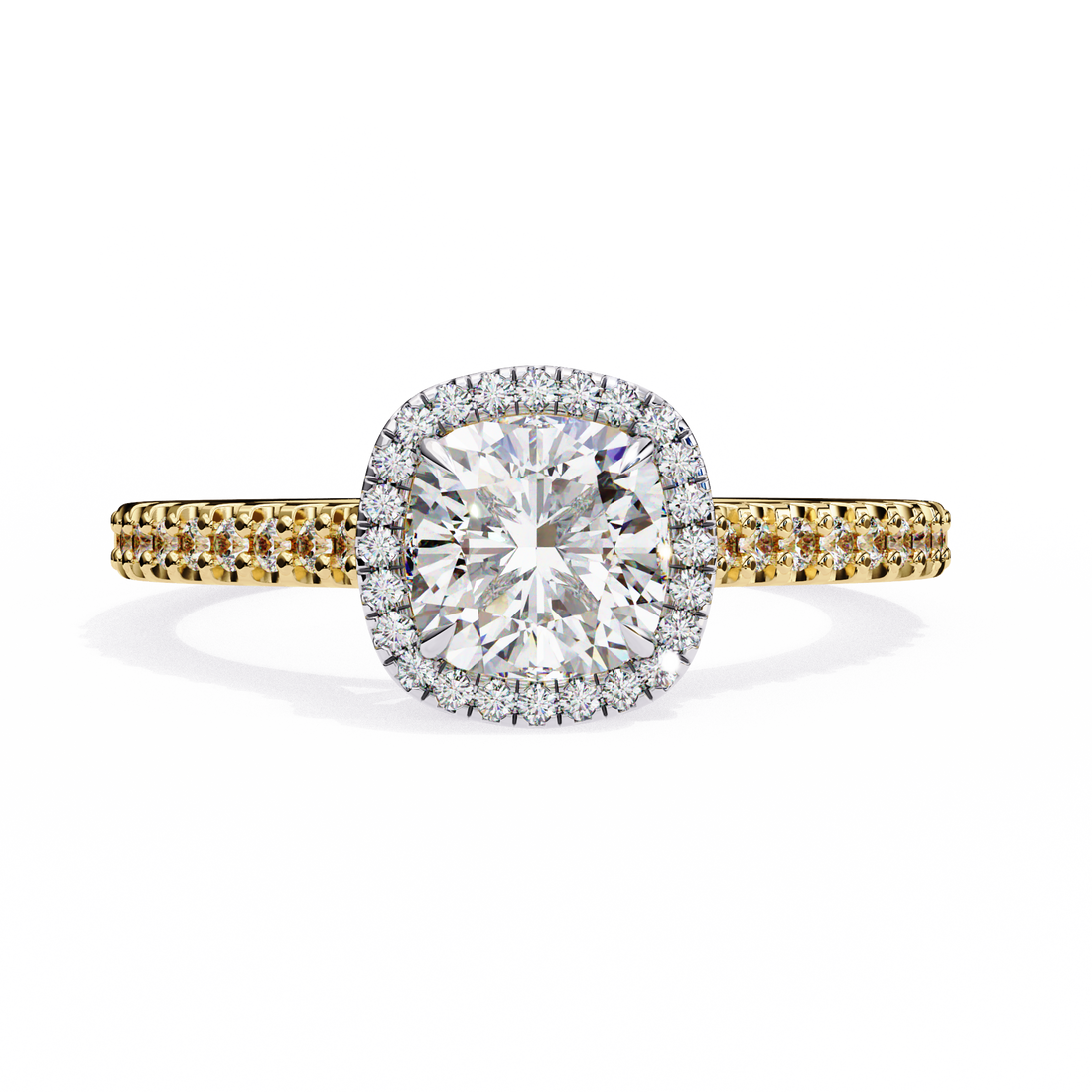 Cushion Halo Lab Grown Diamond Ring
