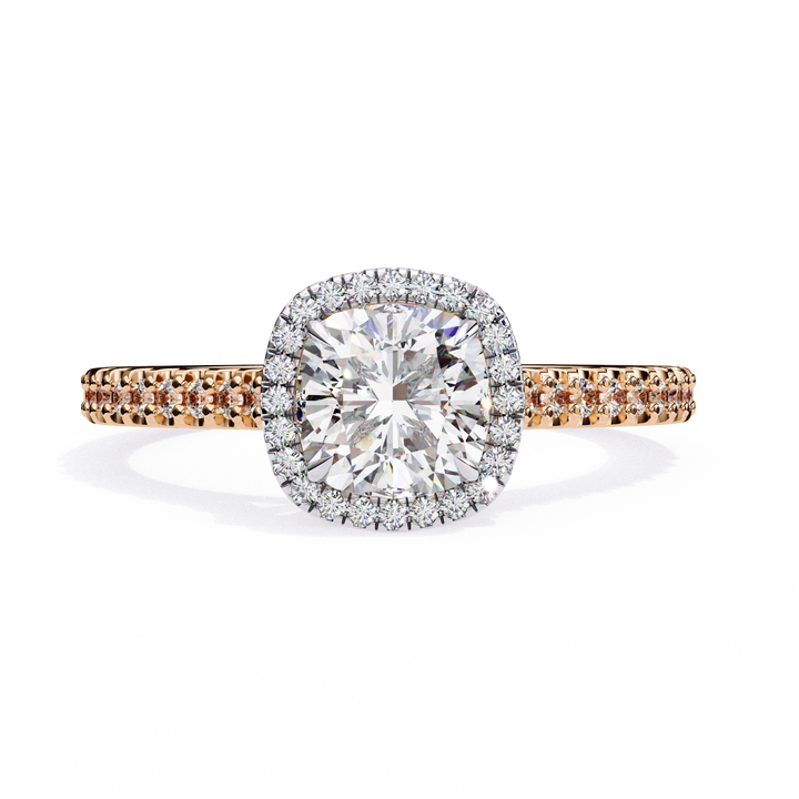 Cushion Halo Lab Grown Diamond Ring