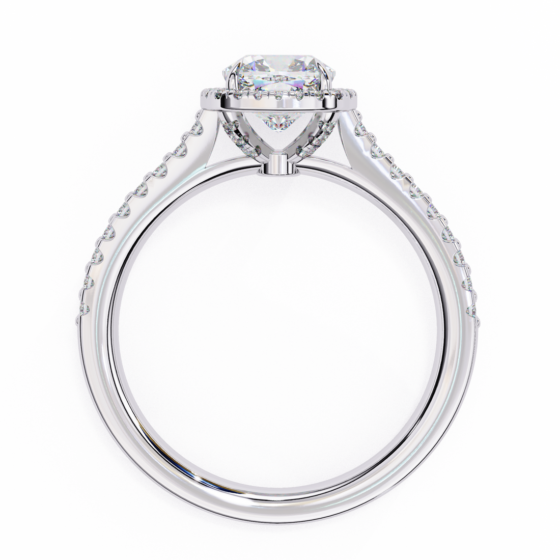 Cushion Halo Lab Grown Diamond Ring