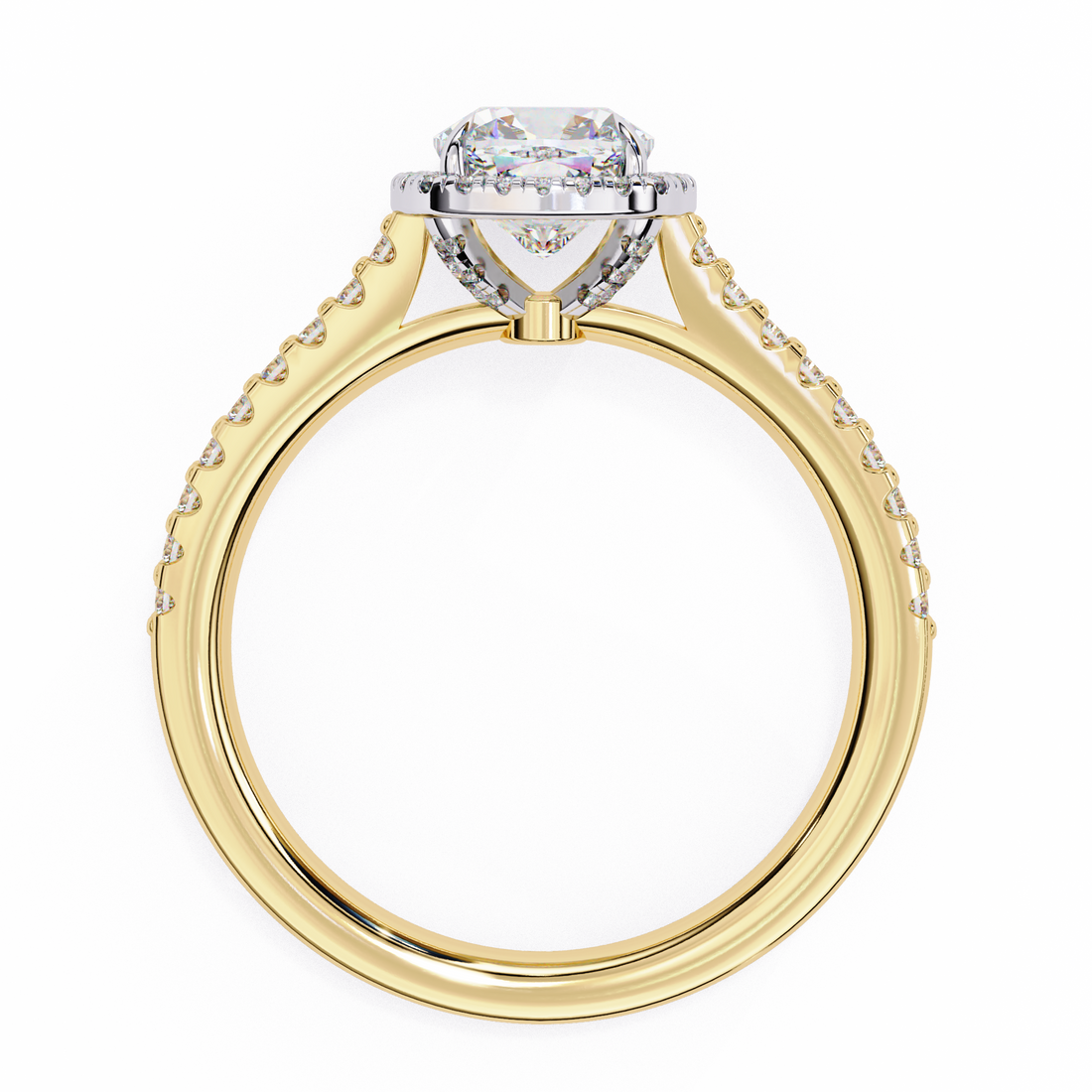 Cushion Halo Lab Grown Diamond Ring