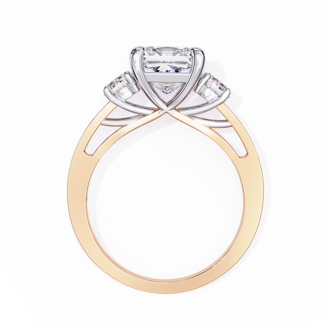 Princess Cut Three Diamond lab Grown Ring