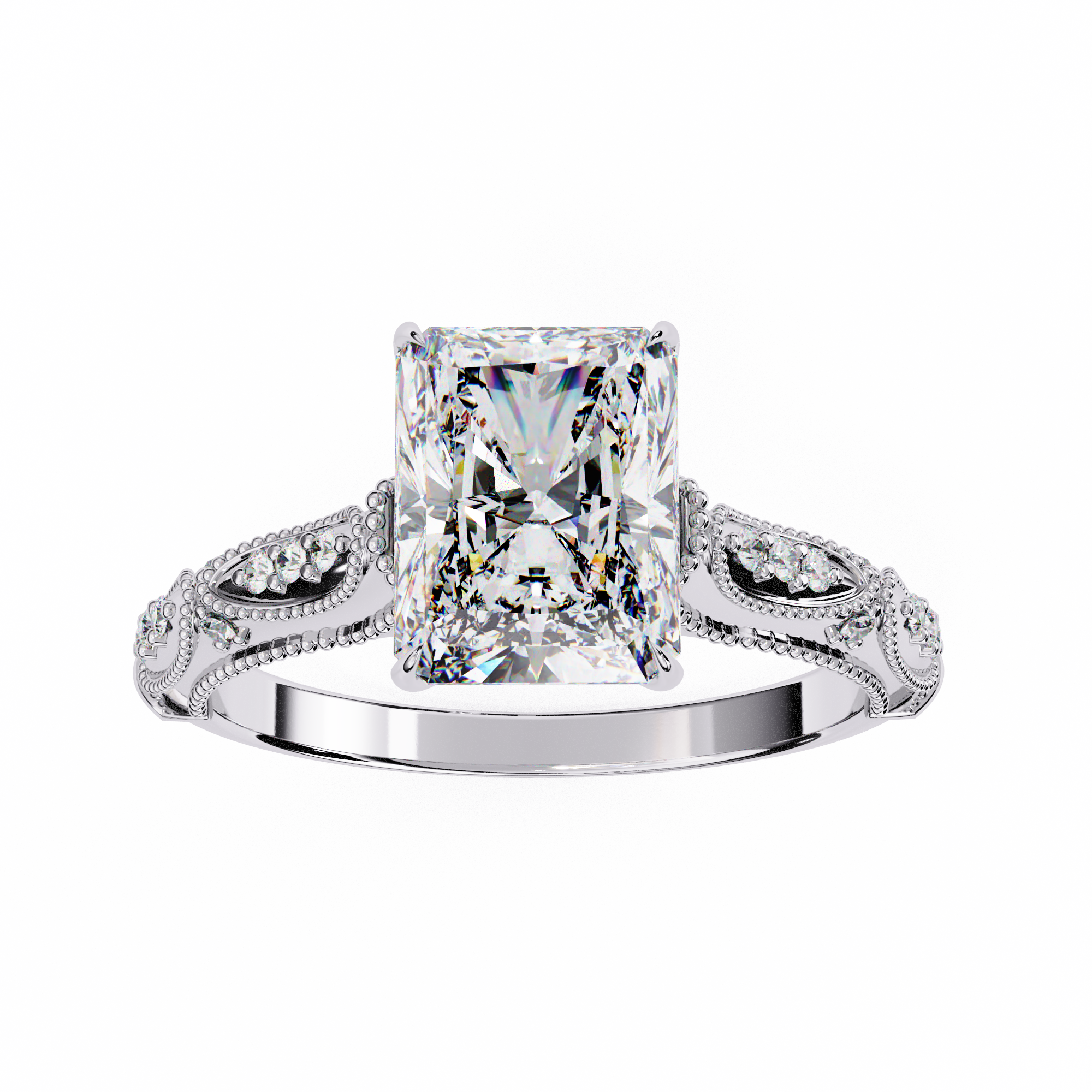 Celestial Throne Radiant Diamond Ring