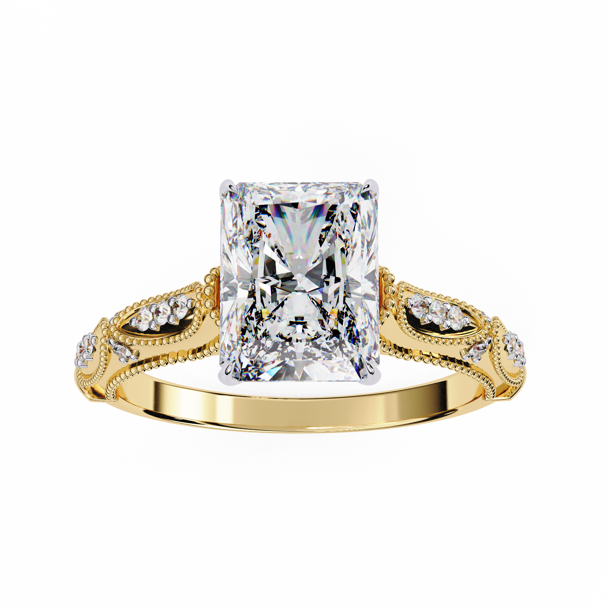 Celestial Throne Radiant Diamond Ring