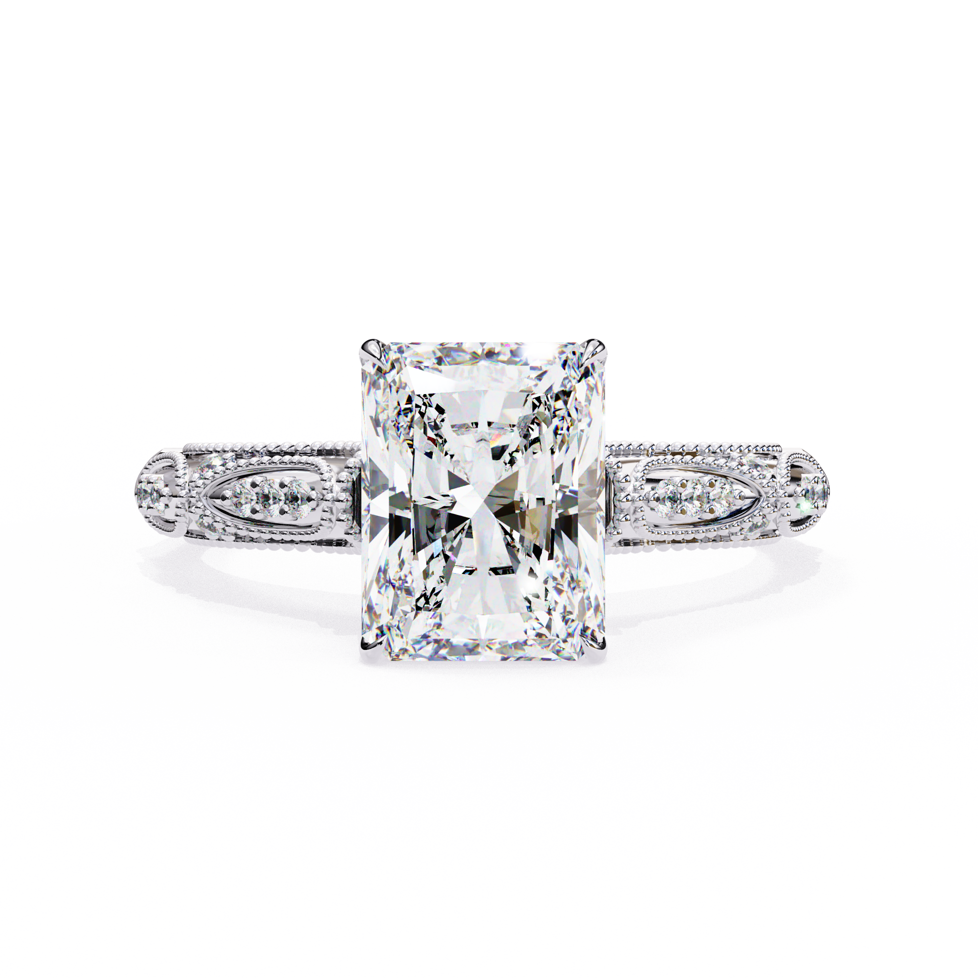 Celestial Throne Radiant Diamond Ring