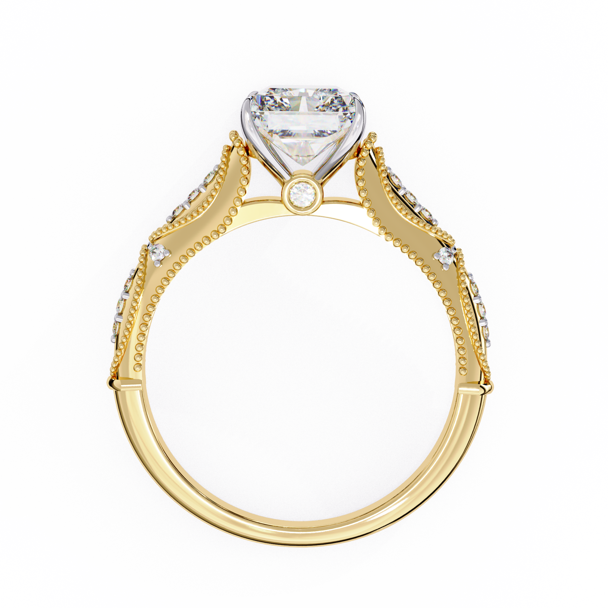 Celestial Throne Radiant Diamond Ring