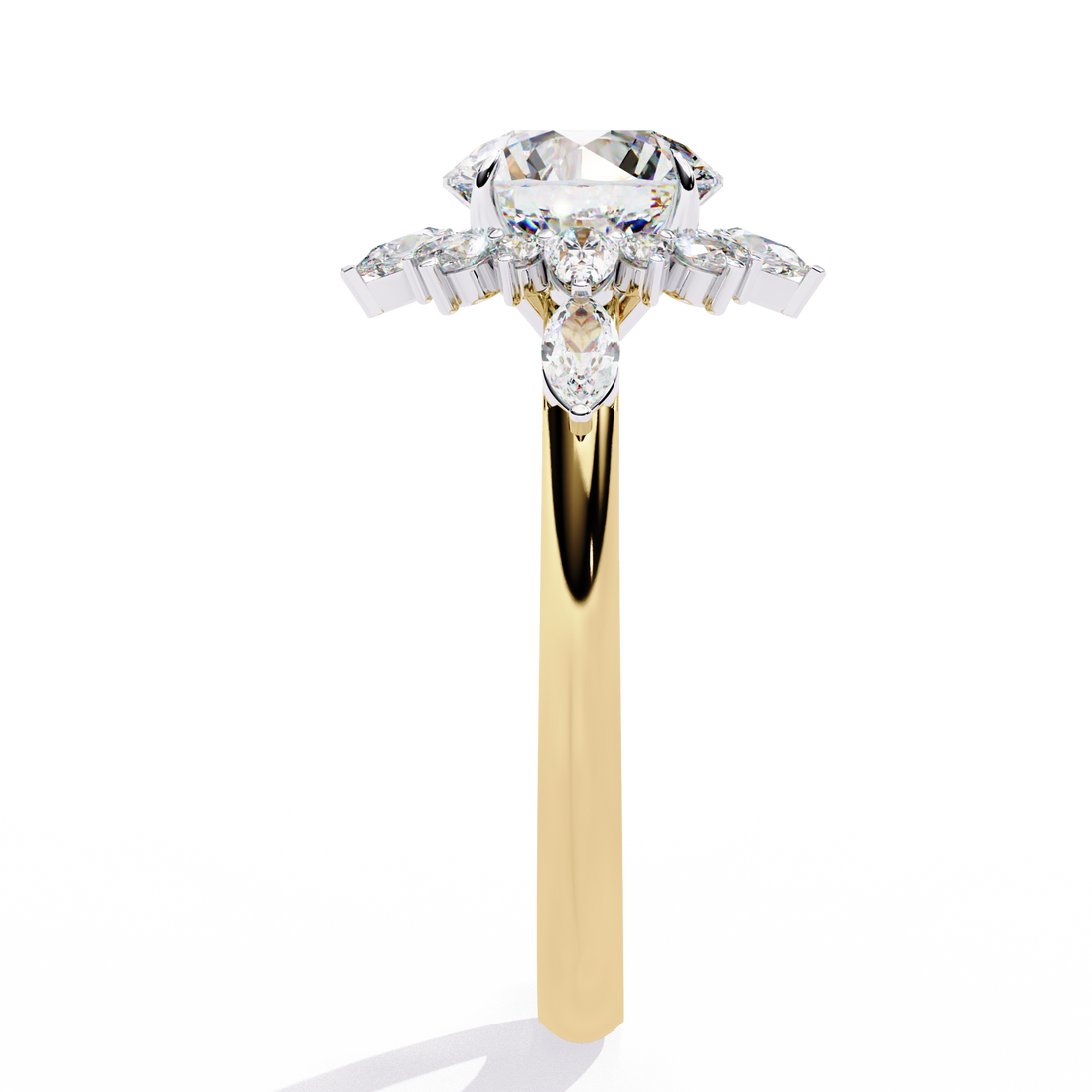 Sun-Kissed Sparkle Diamond Ring