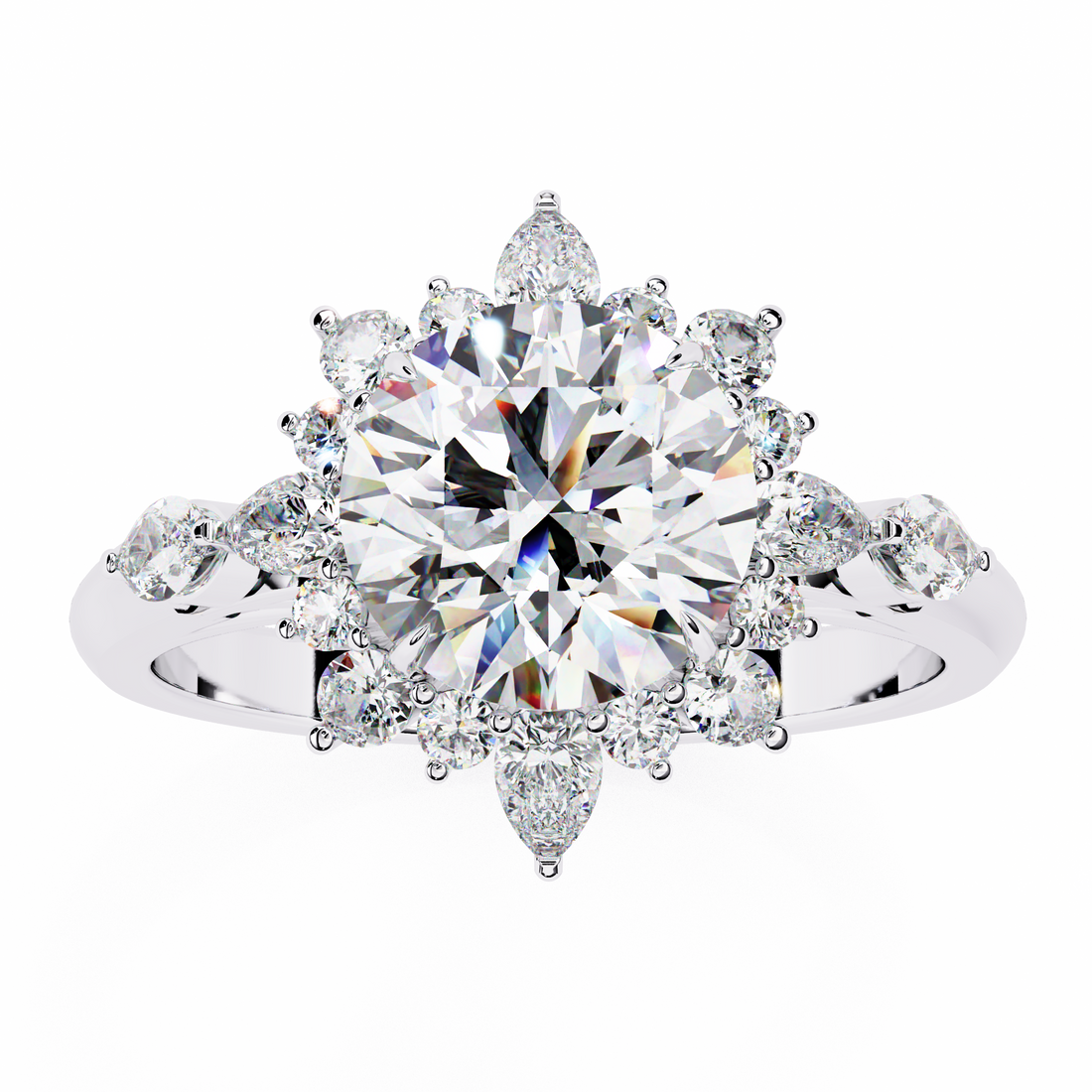 Sun-Kissed Sparkle Diamond Ring