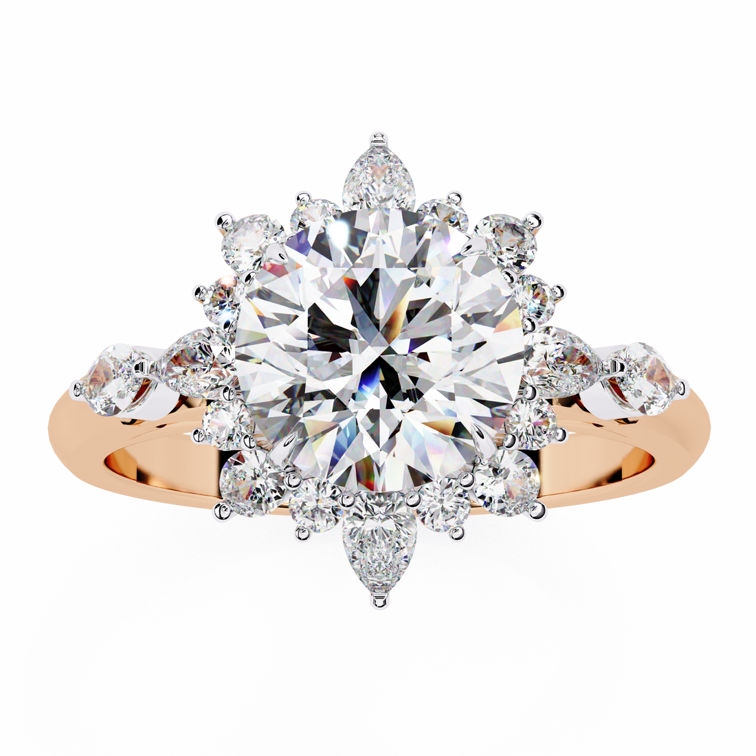 Sun-Kissed Sparkle Diamond Ring