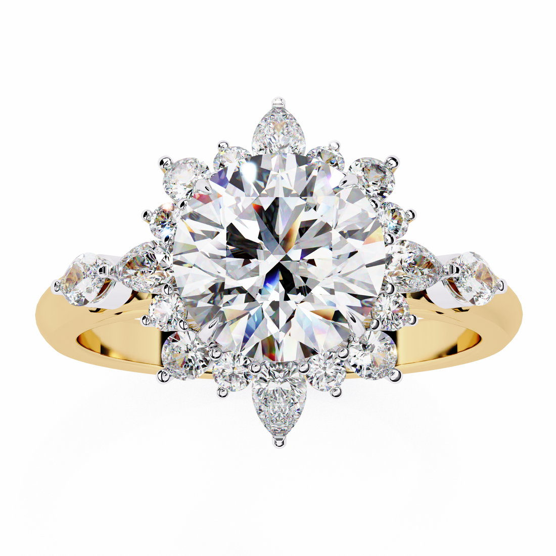 Sun-Kissed Sparkle Diamond Ring