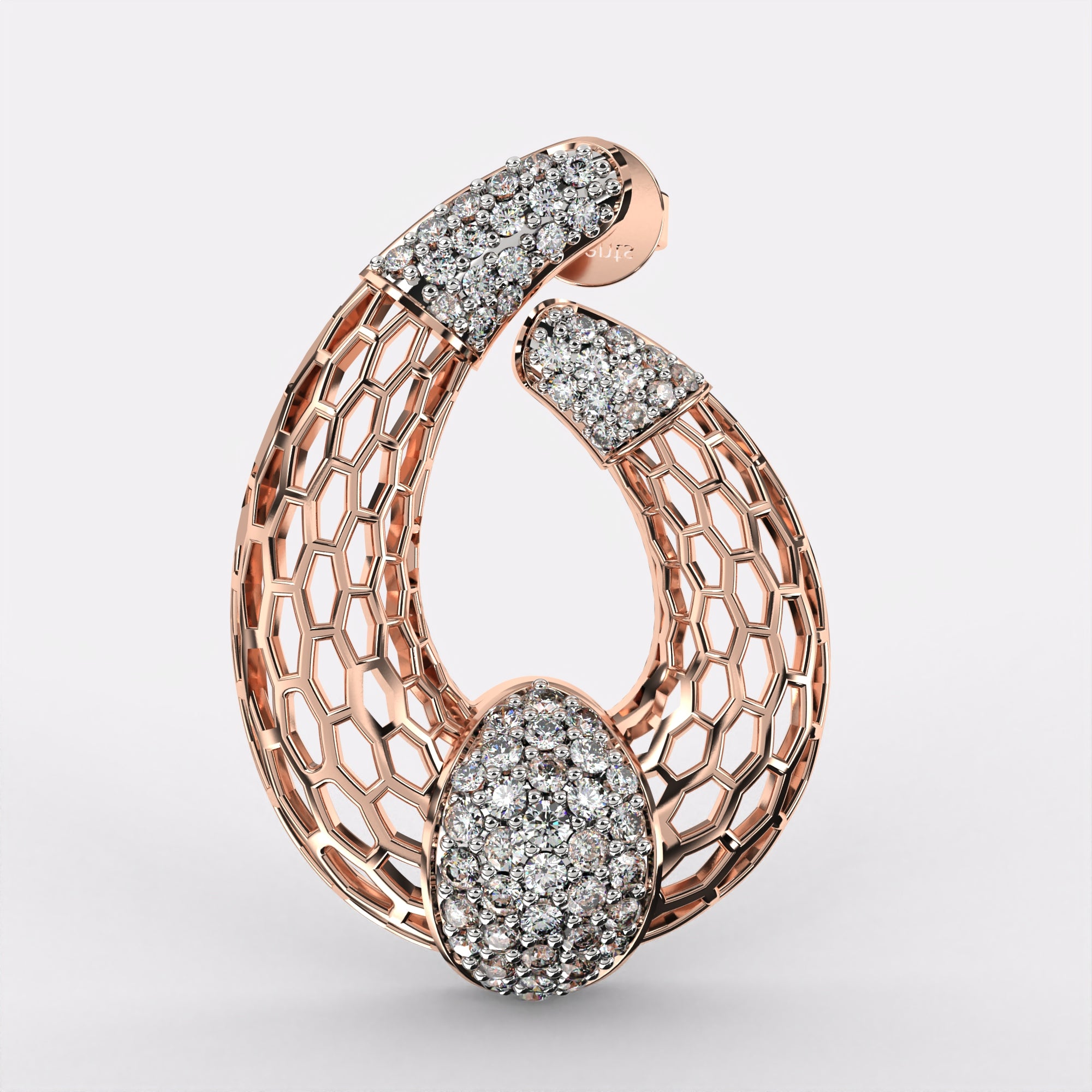 Geometric Glint Diamond Drop Earrings