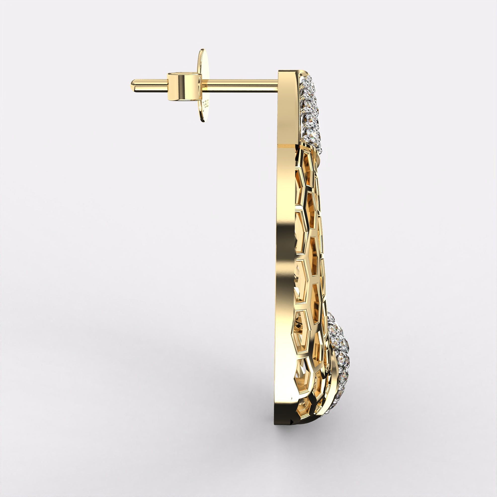 Geometric Glint Diamond Drop Earrings