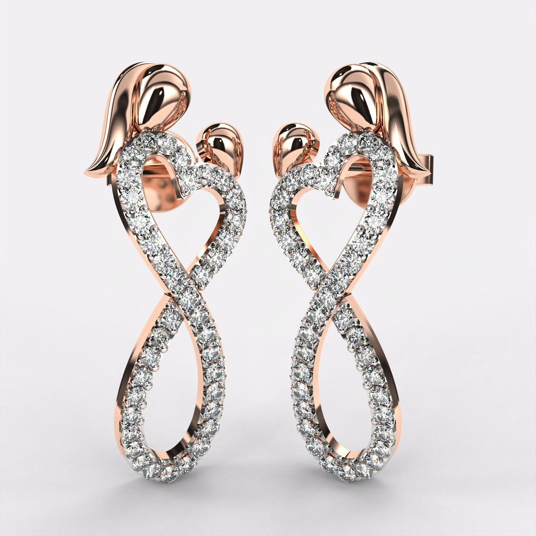 Twisted Long Diamond Earrings