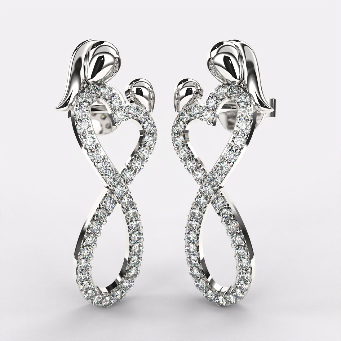 Twisted Long Diamond Earrings