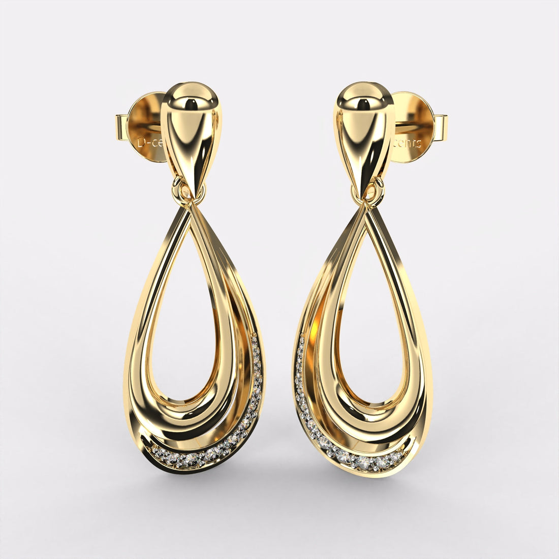 Pear Drop Diamond Earrings