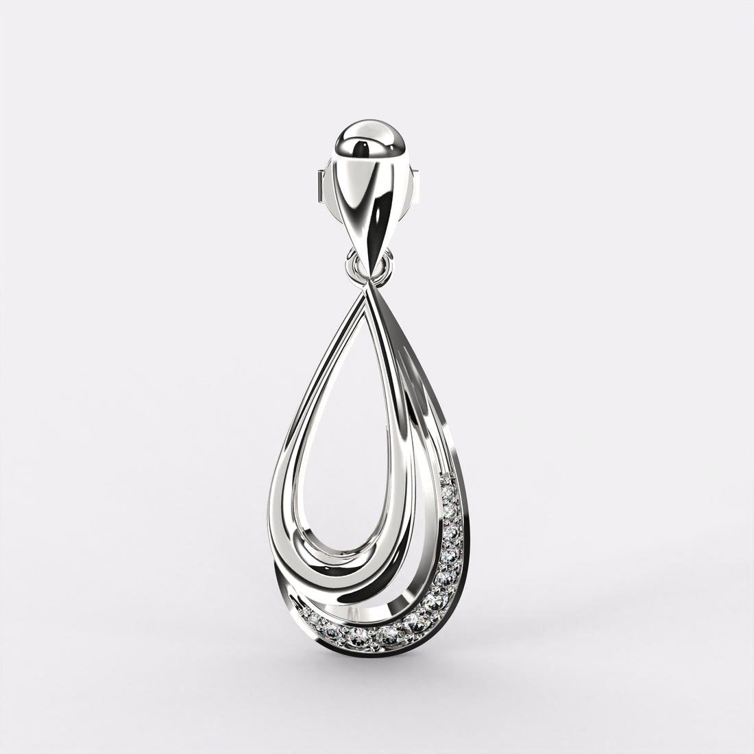 Pear Drop Diamond Earrings