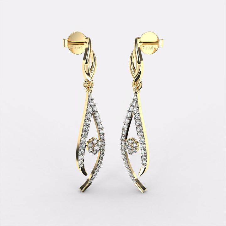 Lining Diamond Earring