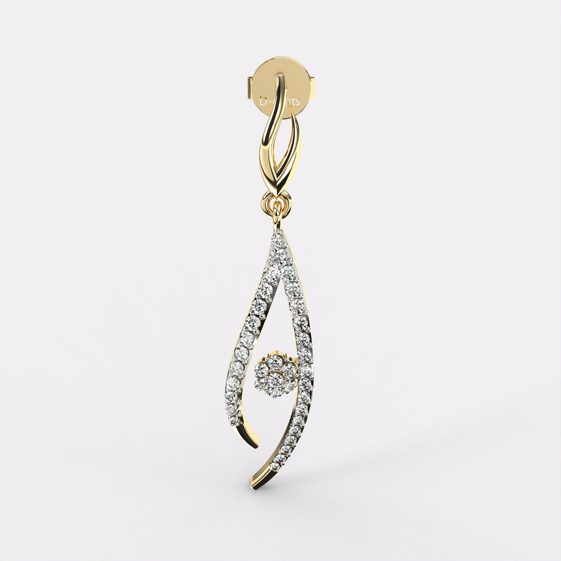 Lining Diamond Earring