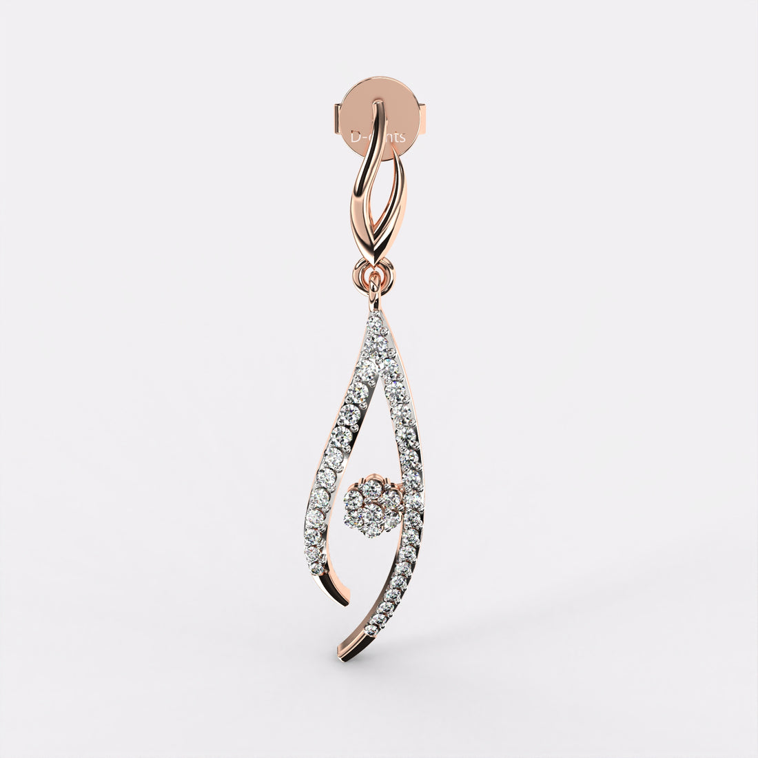 Lining Diamond Earring