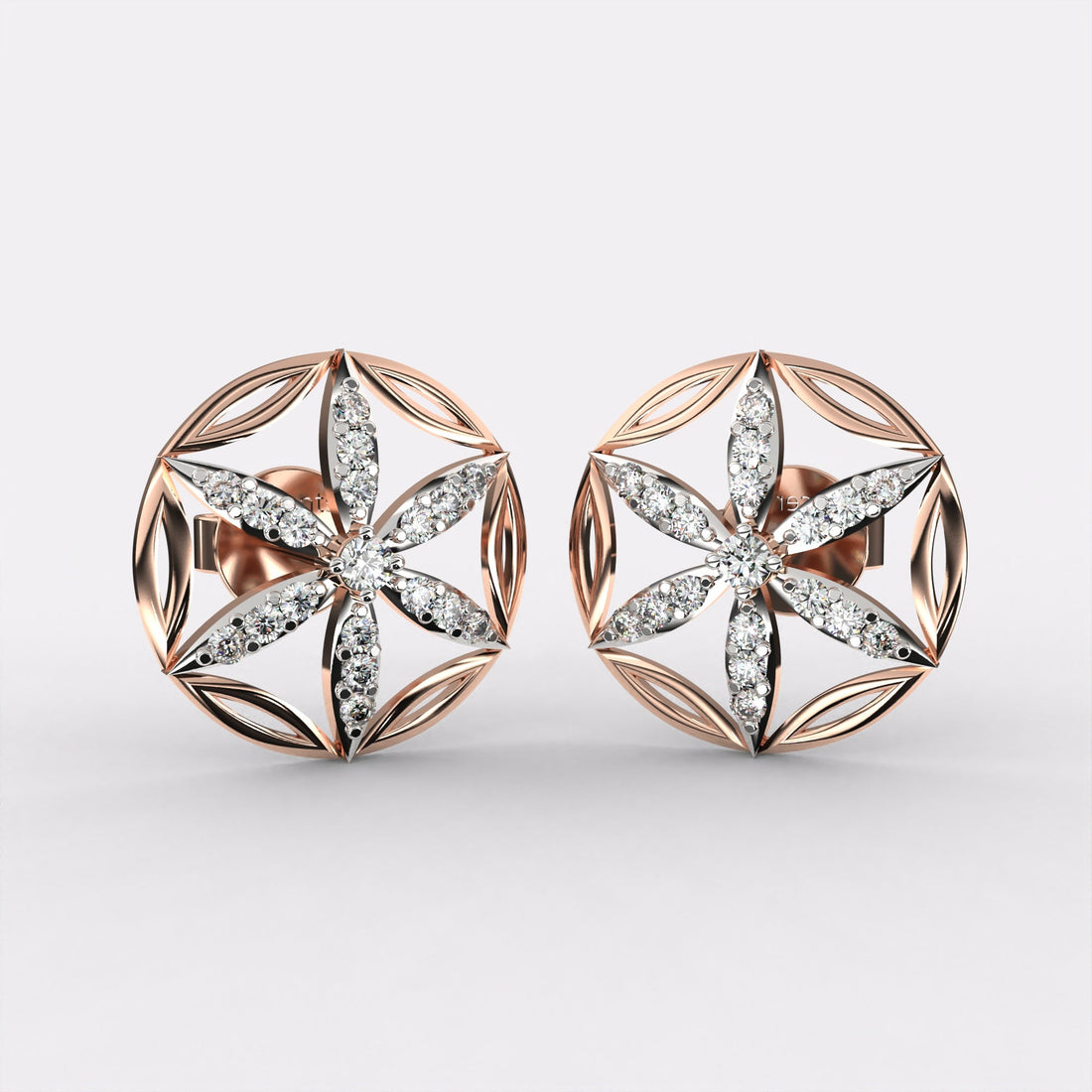 Snowflakes Diamond Earrings