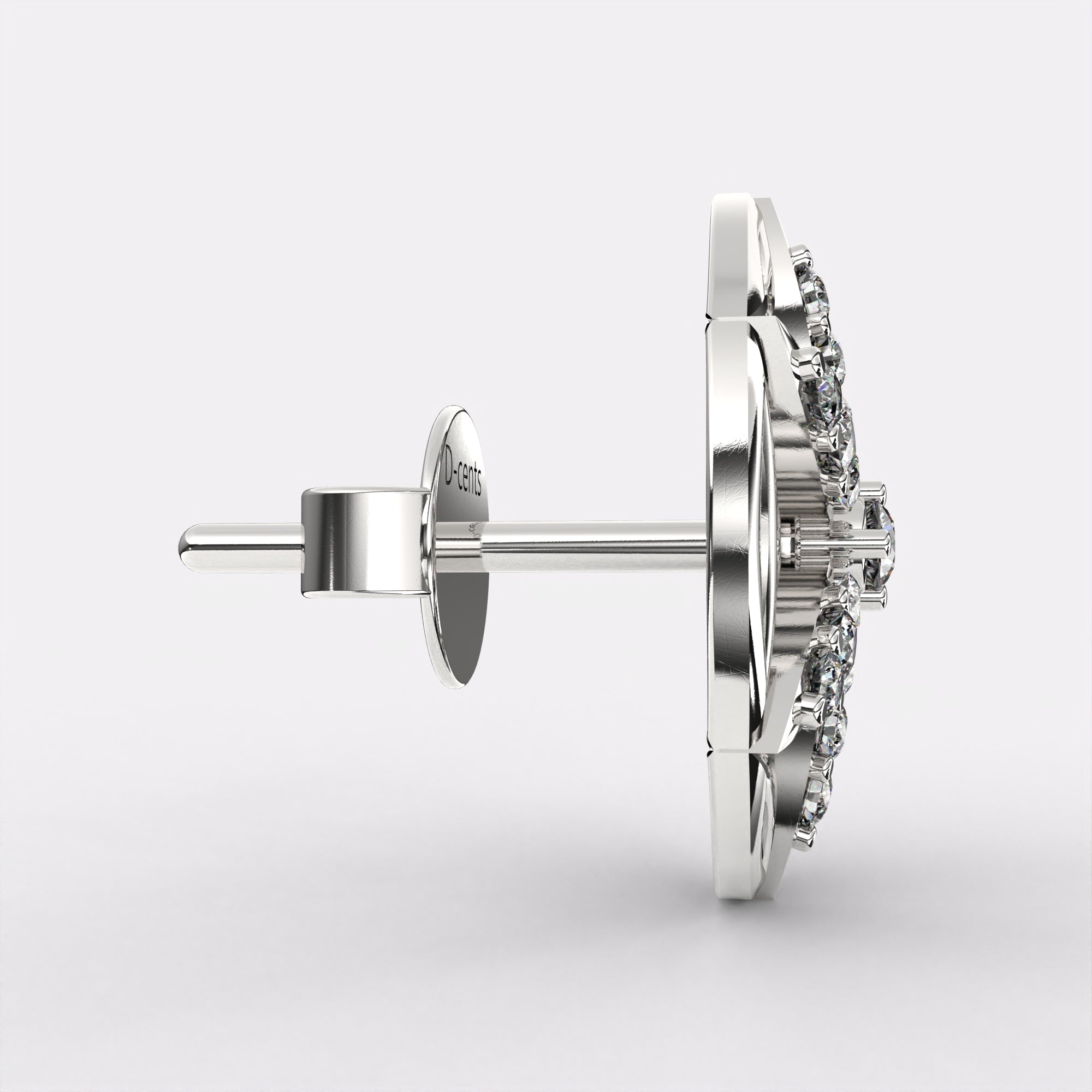 Snowflakes Diamond Earrings In 925 Silver